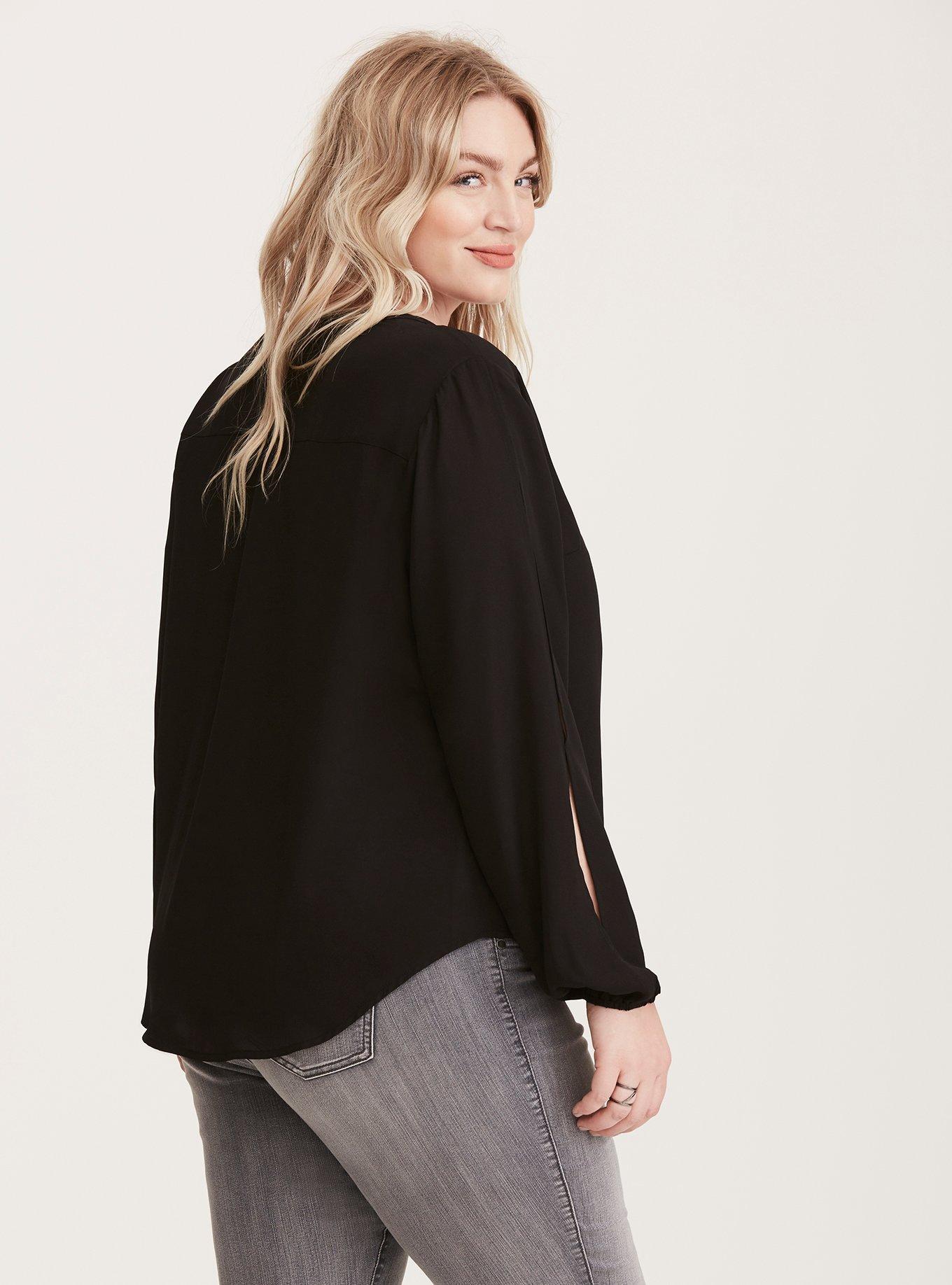 Plus Size Georgette Split Sleeve Top Torrid