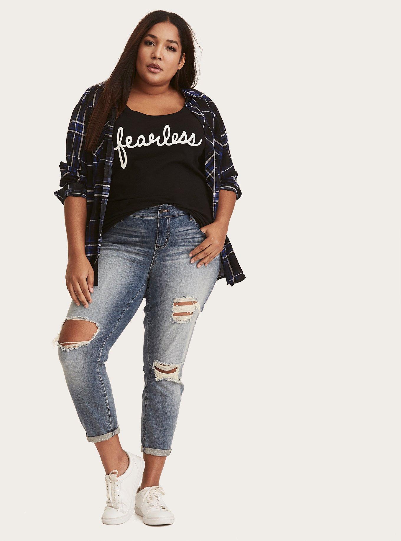 Fearless Scoop Tee, DEEP BLACK, alternate