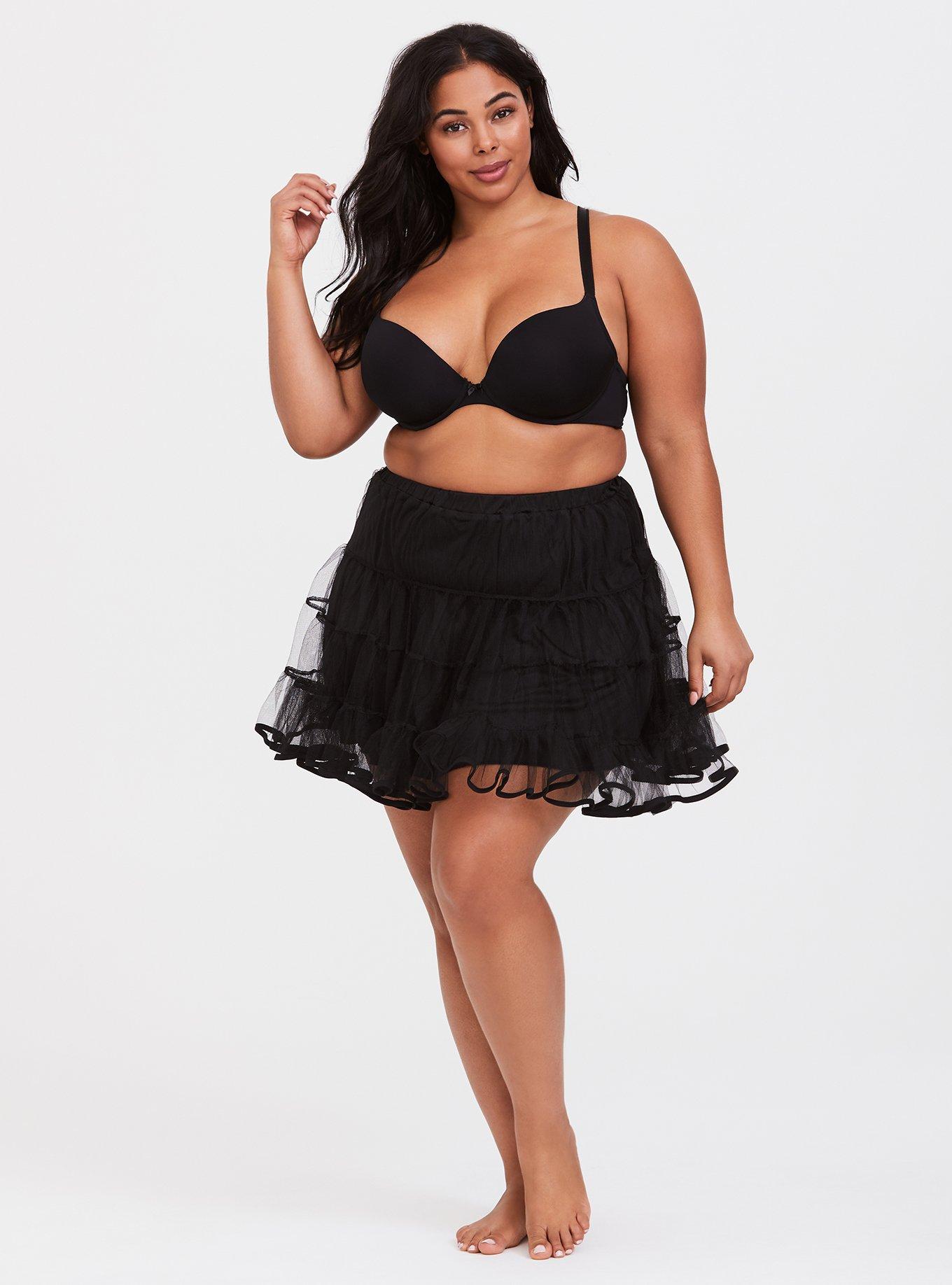 Plus size black hot sale petticoat