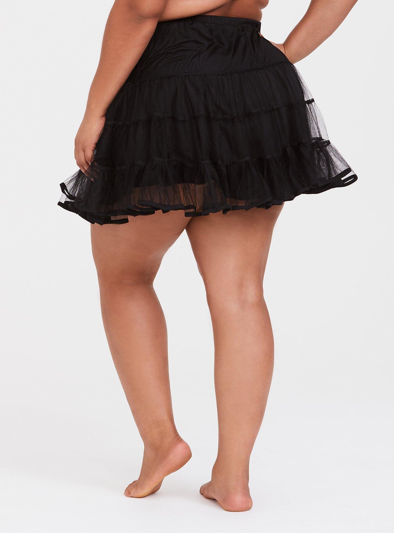 Black Mini Petticoat, BLACK, alternate