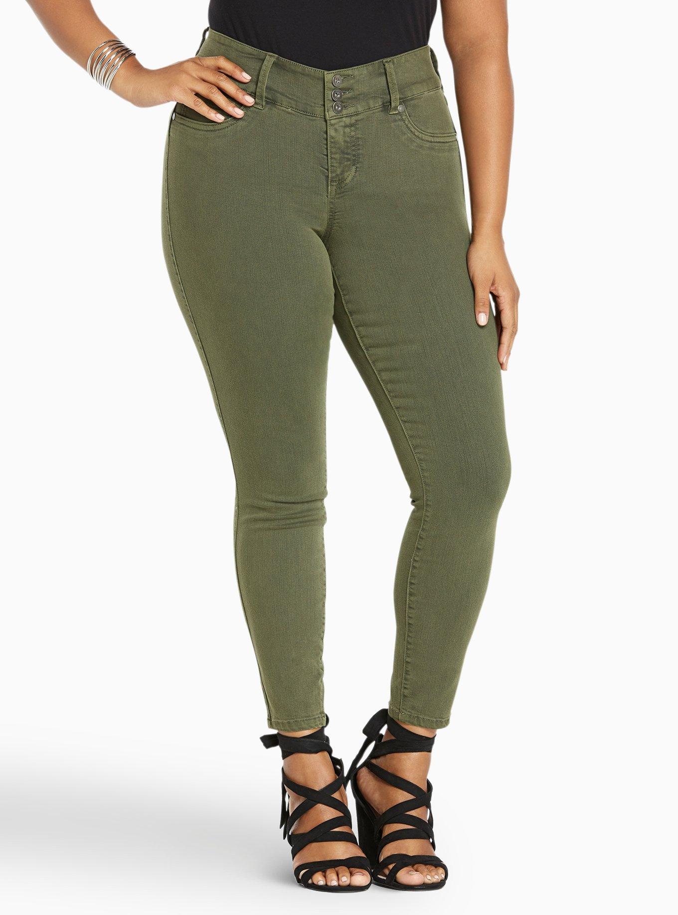 Plus shops size olive green jeggings