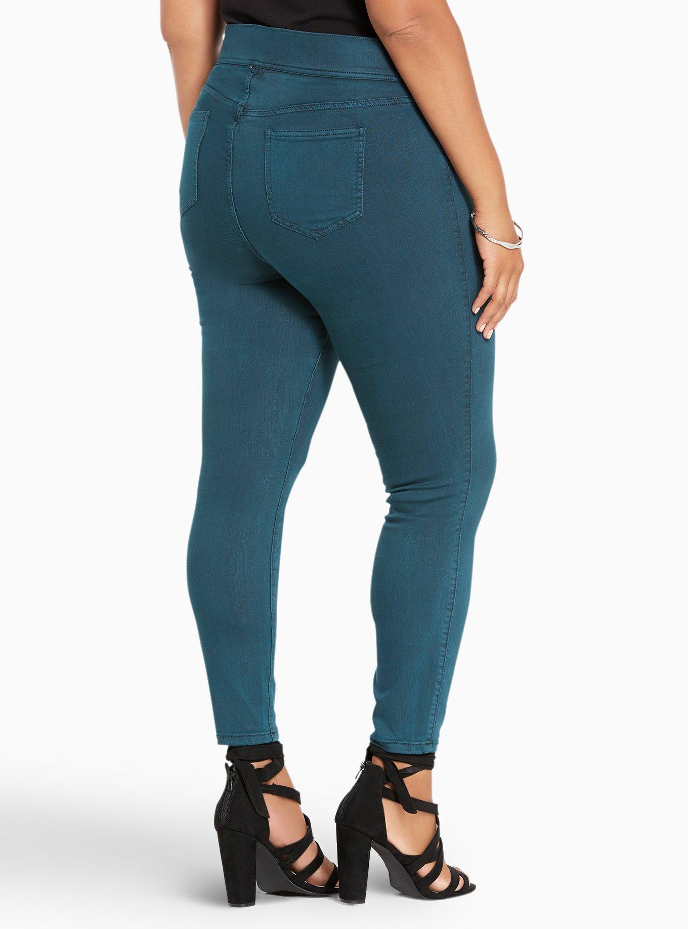 Plus Size - Torrid Lean Jeans - Teal Wash - Torrid