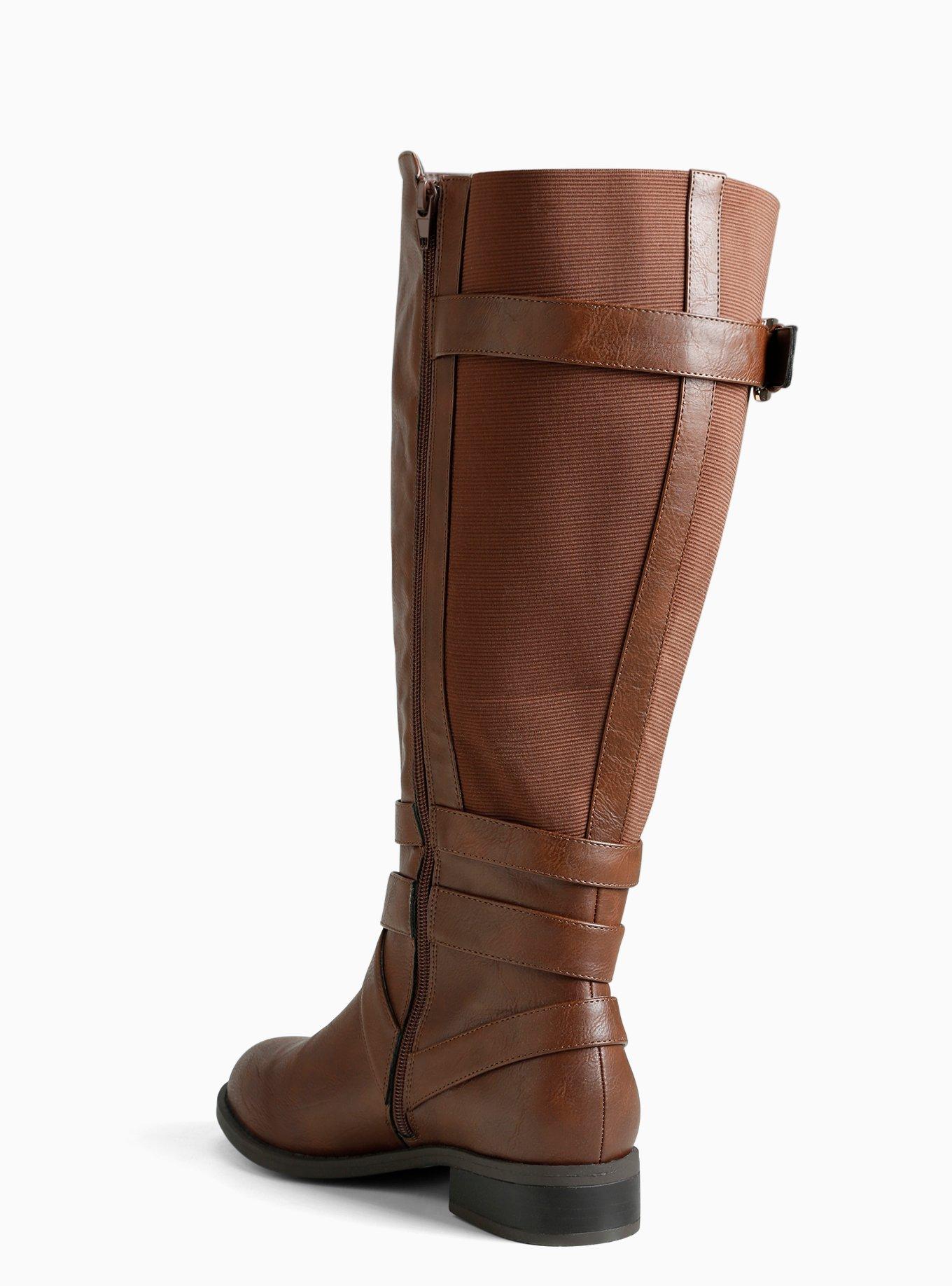 Extended wide outlet calf boots