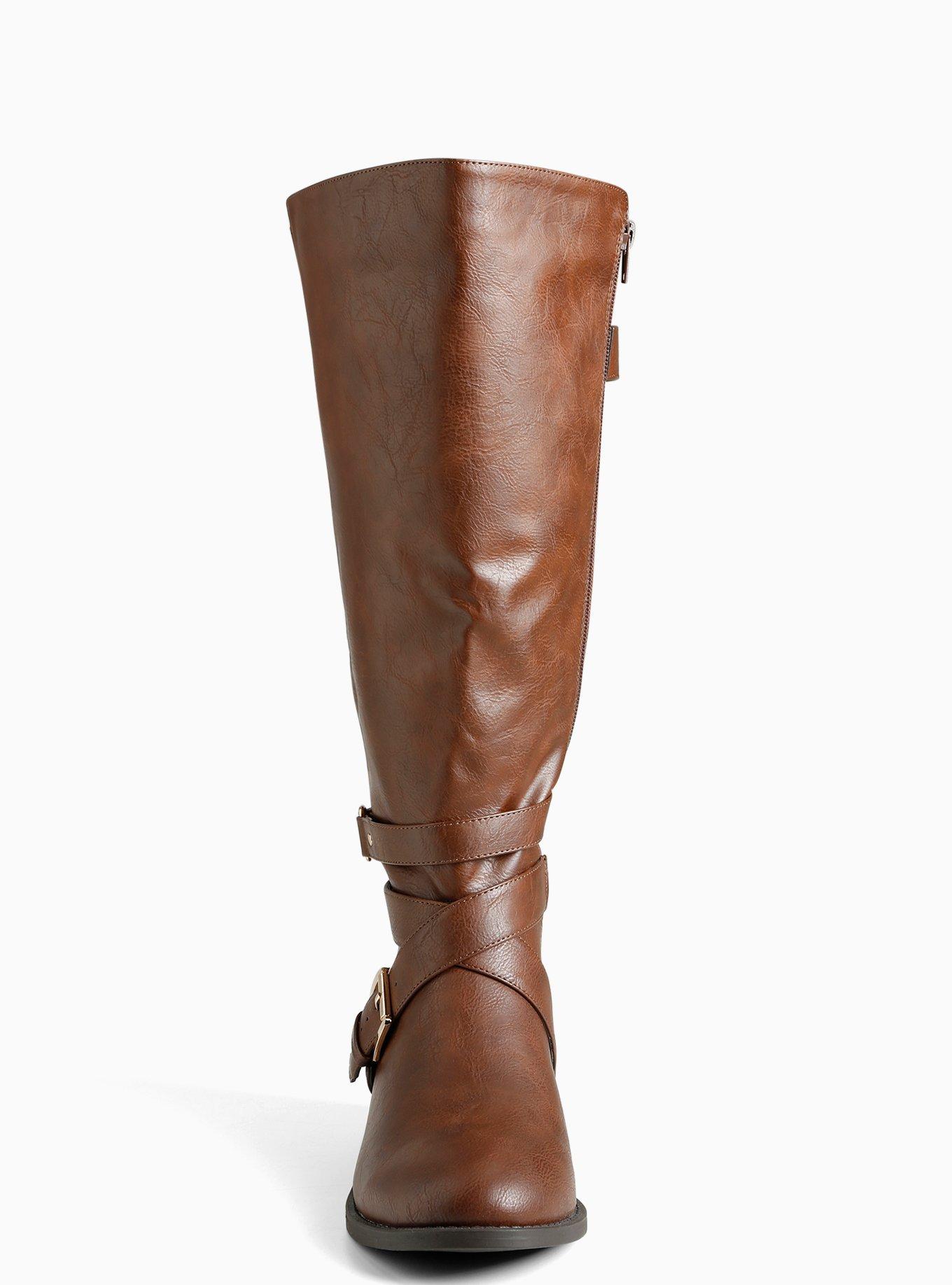 Multi Strap Tall Boots (Wide Width and Extended Wide Calf), BROWN, alternate