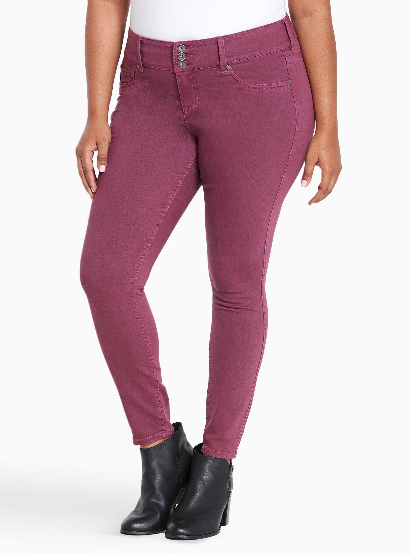 Plus Size - Torrid Jeggings - Plum Wash - Torrid