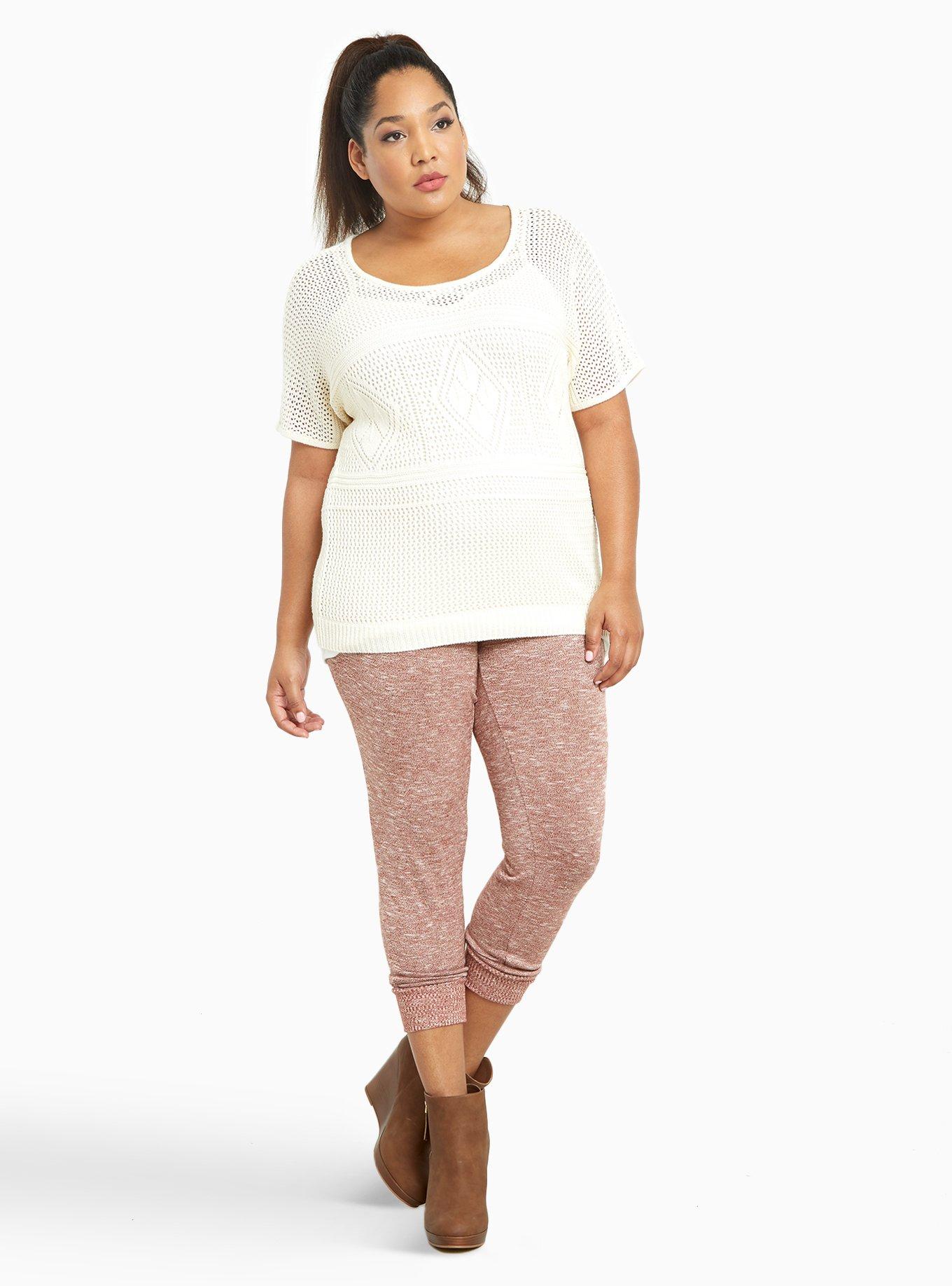 plus size pull on sweater legging