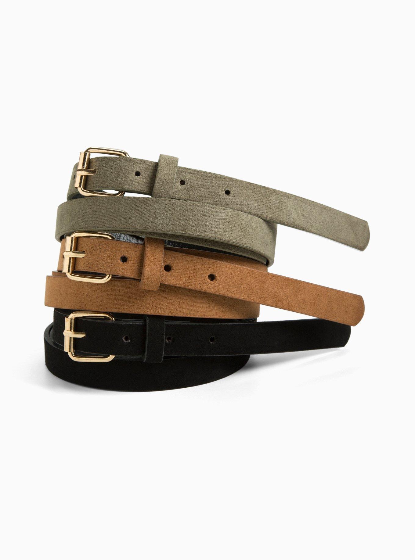 Faux Suede Belt Set, MULTI, hi-res