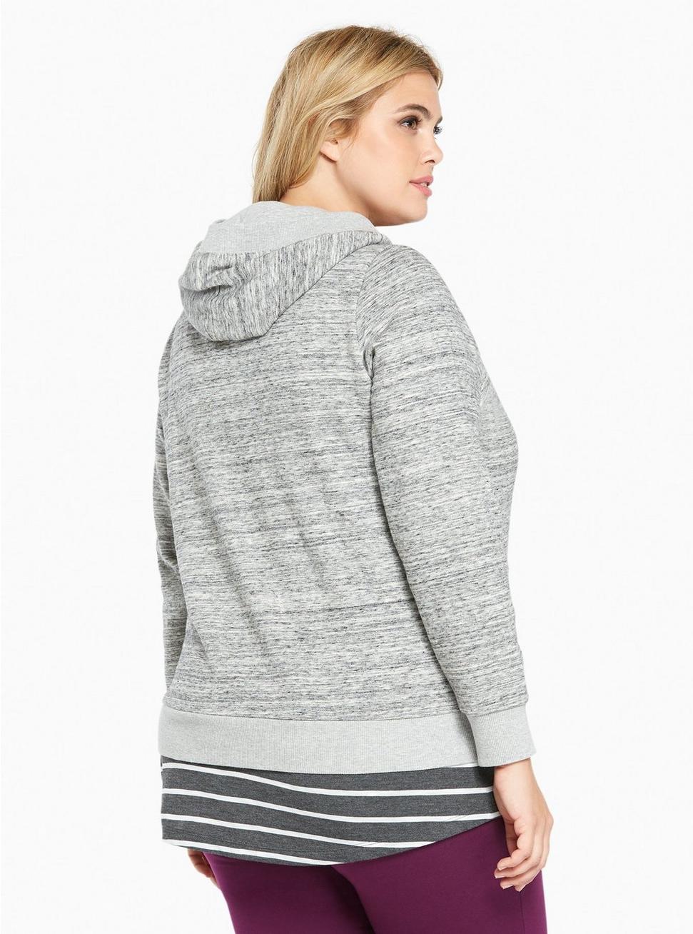 Plus Size - Lace Up Cropped Hoodie Sweatshirt - Torrid