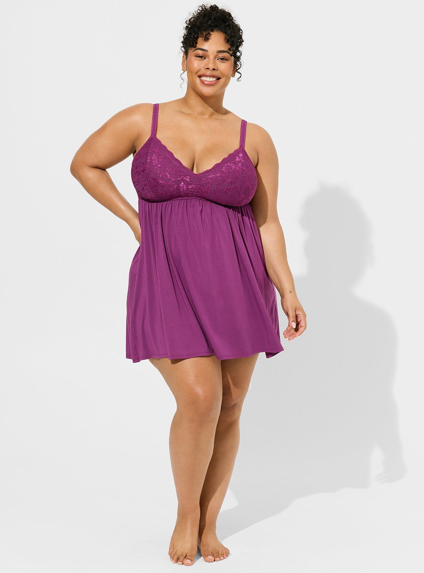 Plus Size - Super Soft Lace Bust Sleep Chemise - Torrid