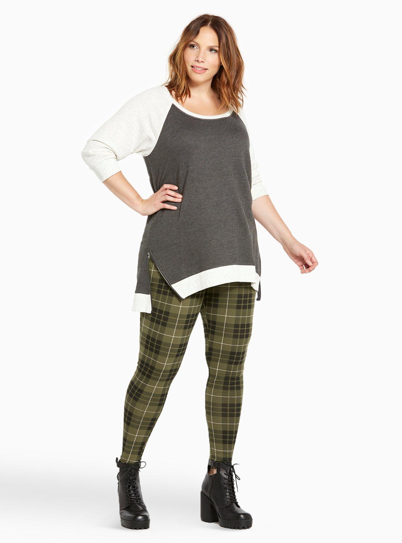 Zipper Side Raglan Sweatshirt, NONEC, alternate