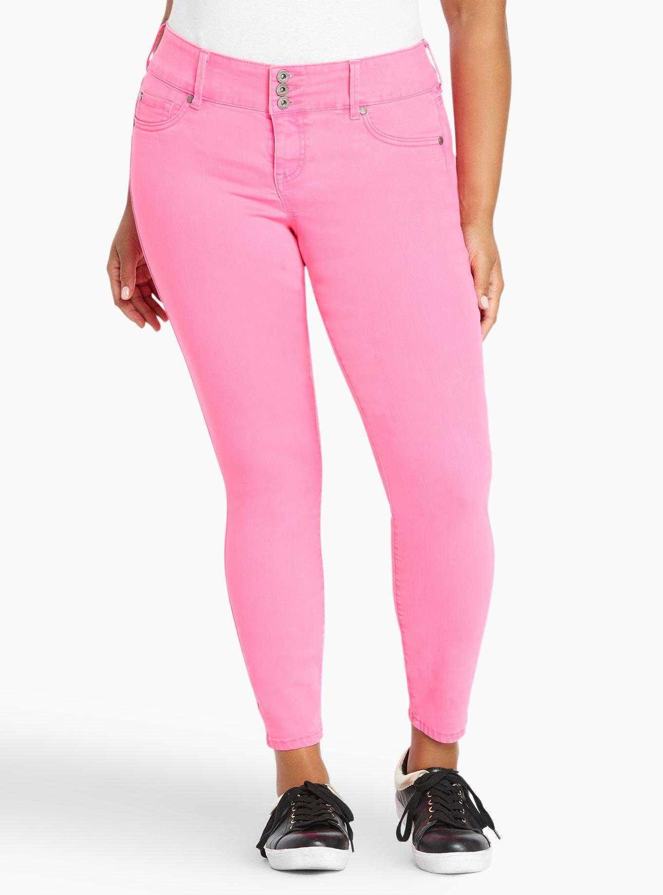 Plus Size - Torrid Jeggings - Neon Pink Wash - Torrid