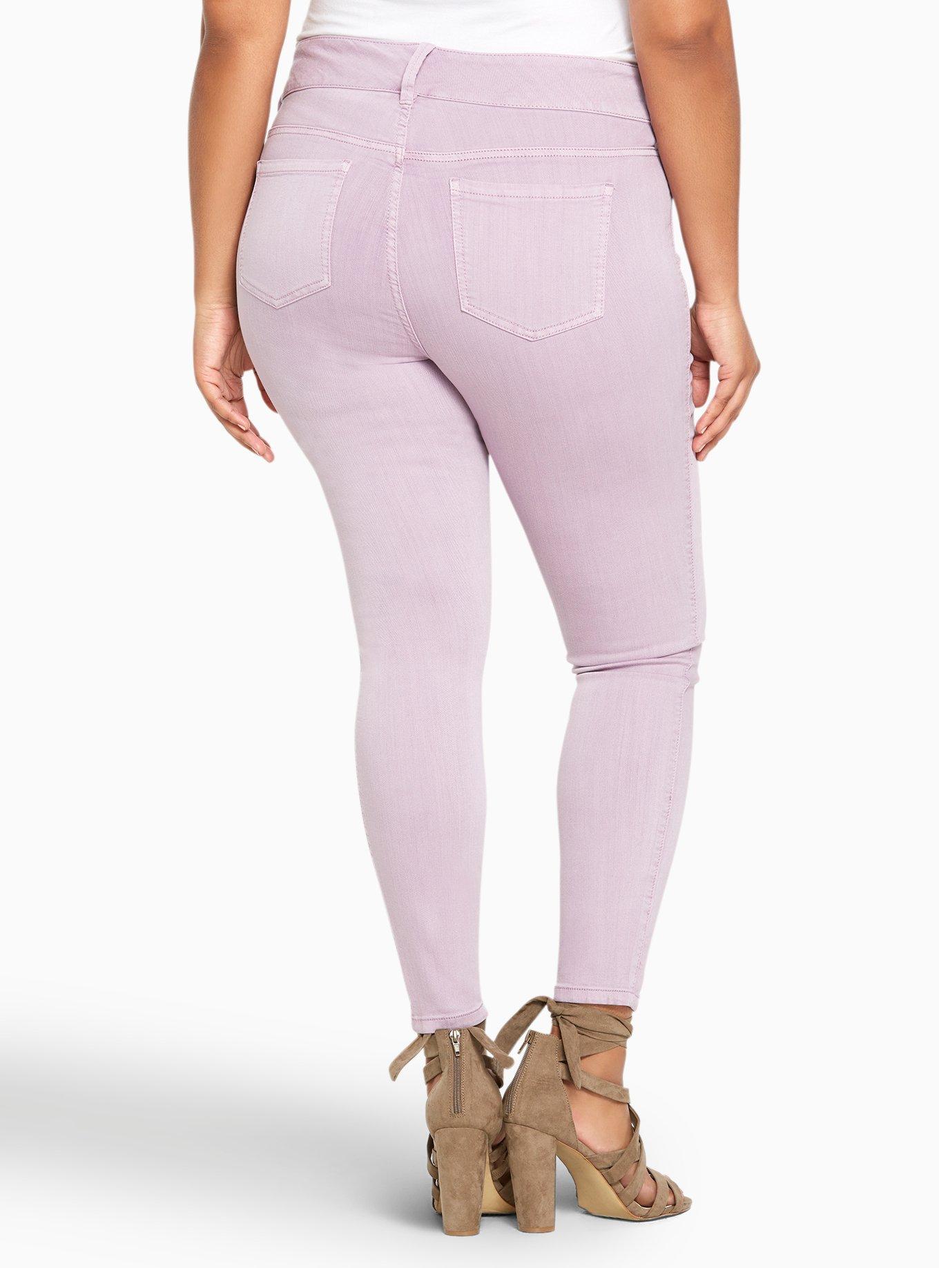 Purple Super Stretchy Jeggings 31'' Denim Stretch Jegging In Plum