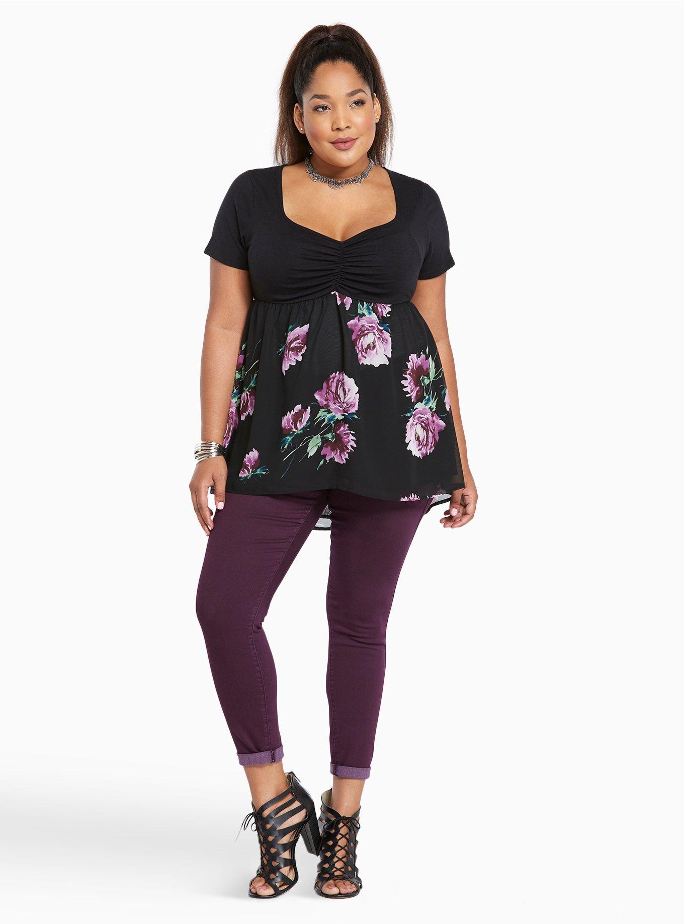 Plus Size - Jegging - Dark Purple Wash - Torrid