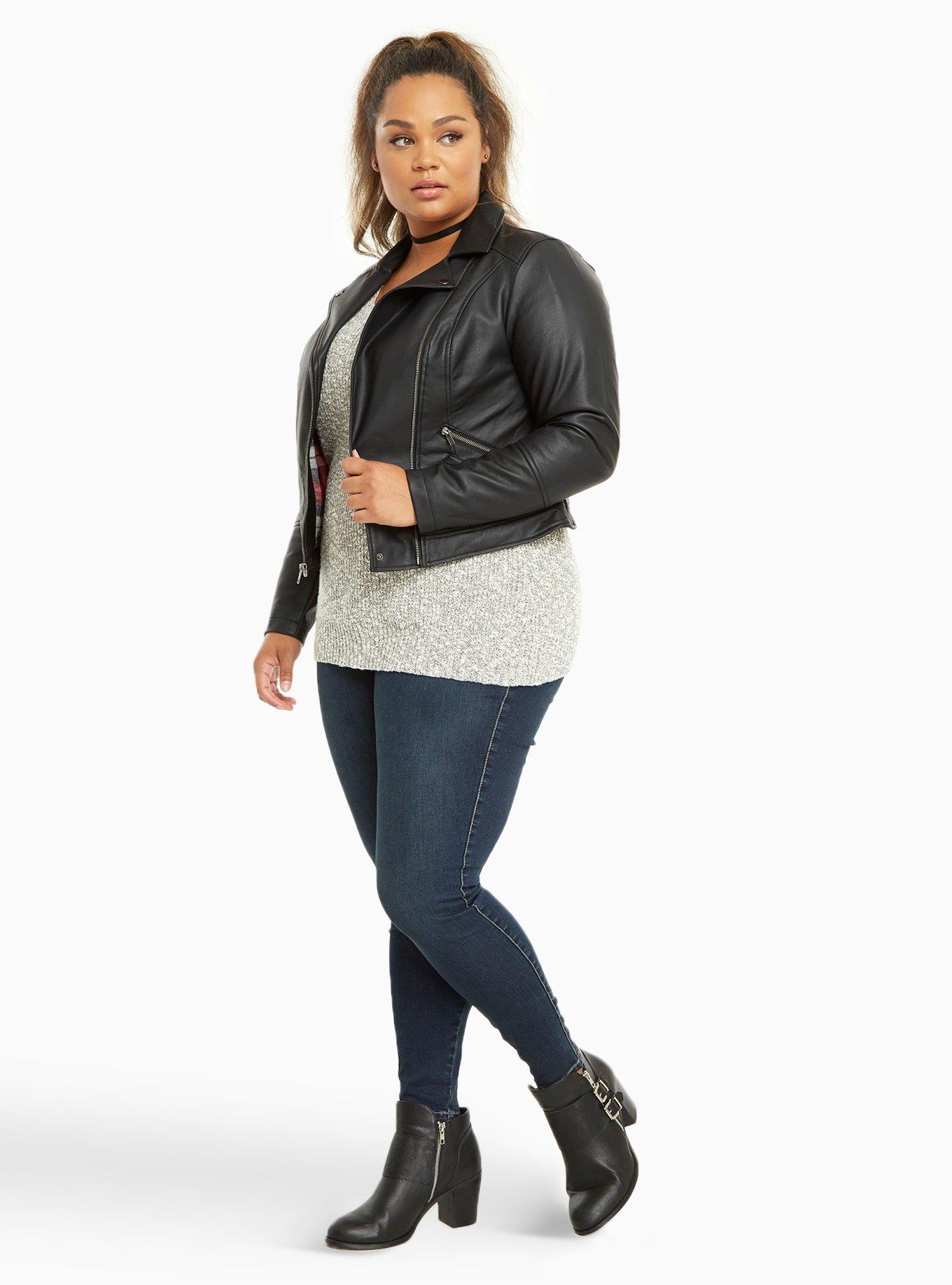 Plus Size - Faux Leather Moto Jacket - Torrid