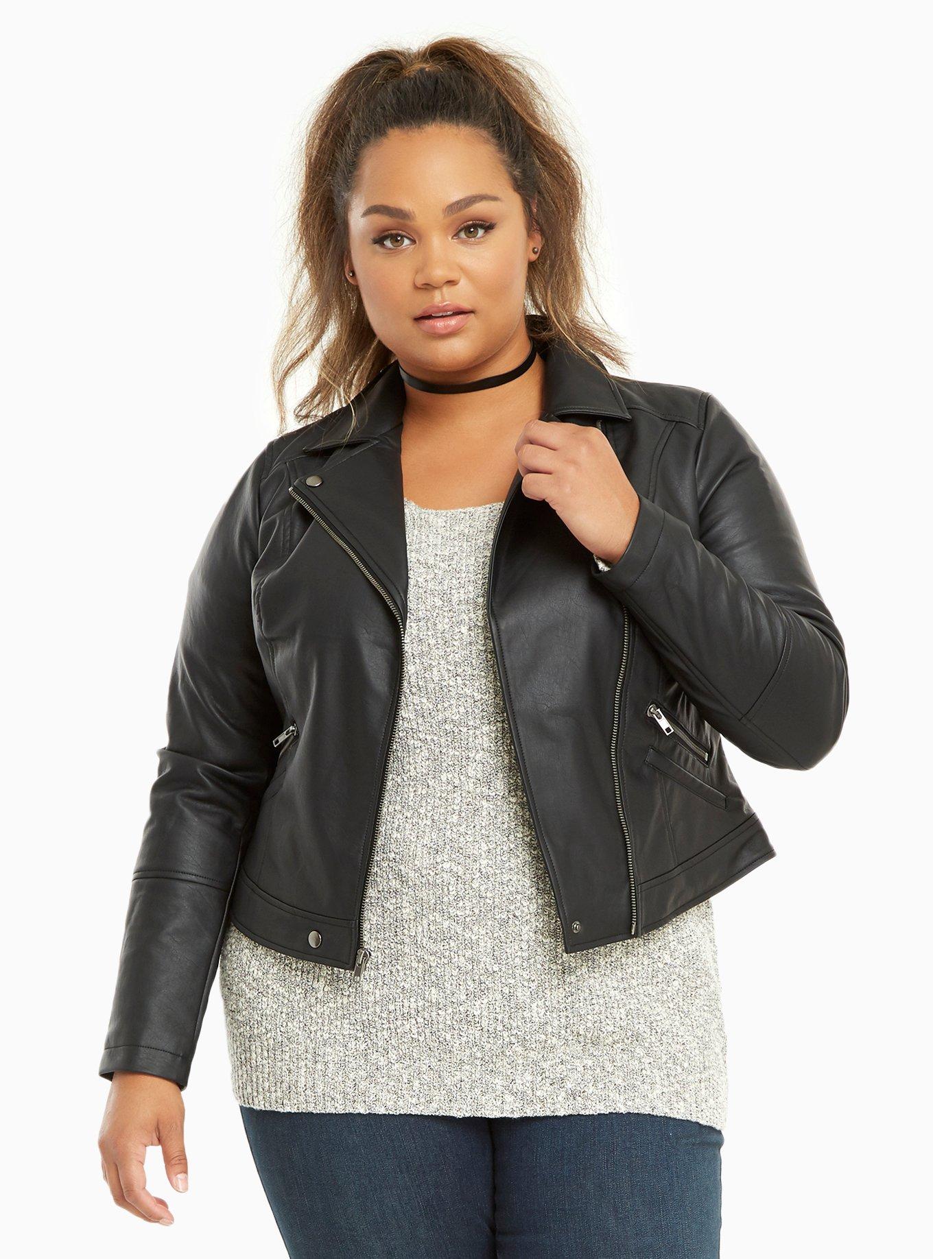 Plus Size - Faux Leather Moto Jacket - Torrid