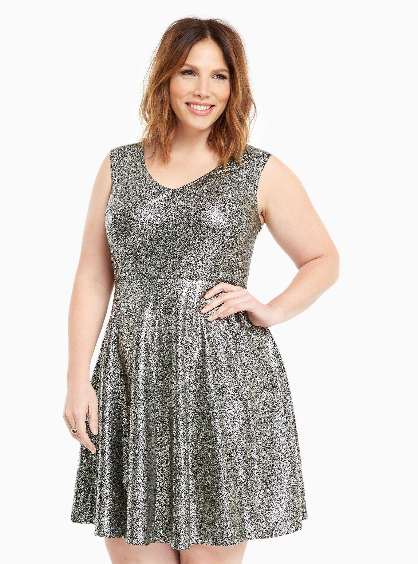 Torrid silver outlet dress