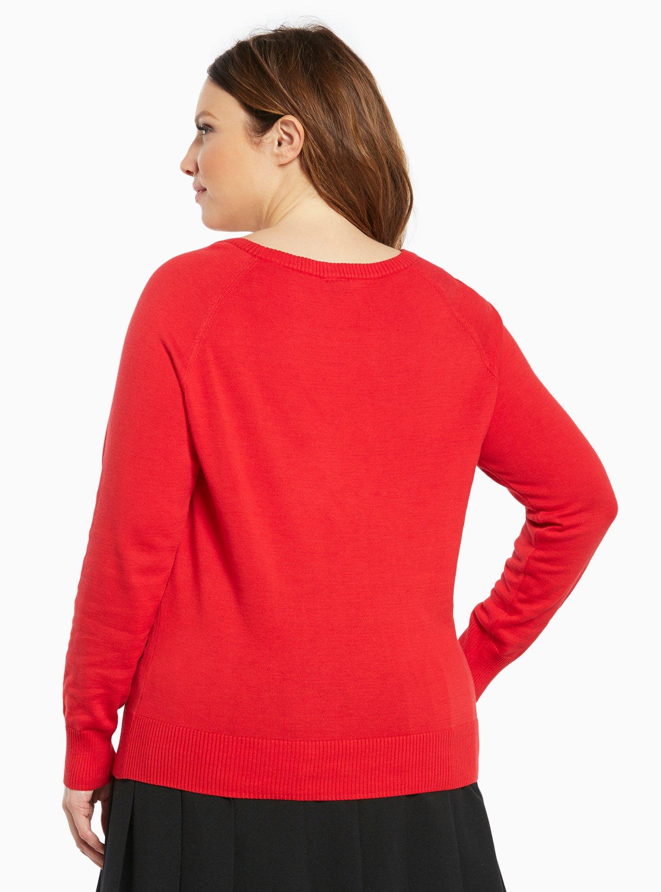 Plus Size Bow Print Sweater Torrid