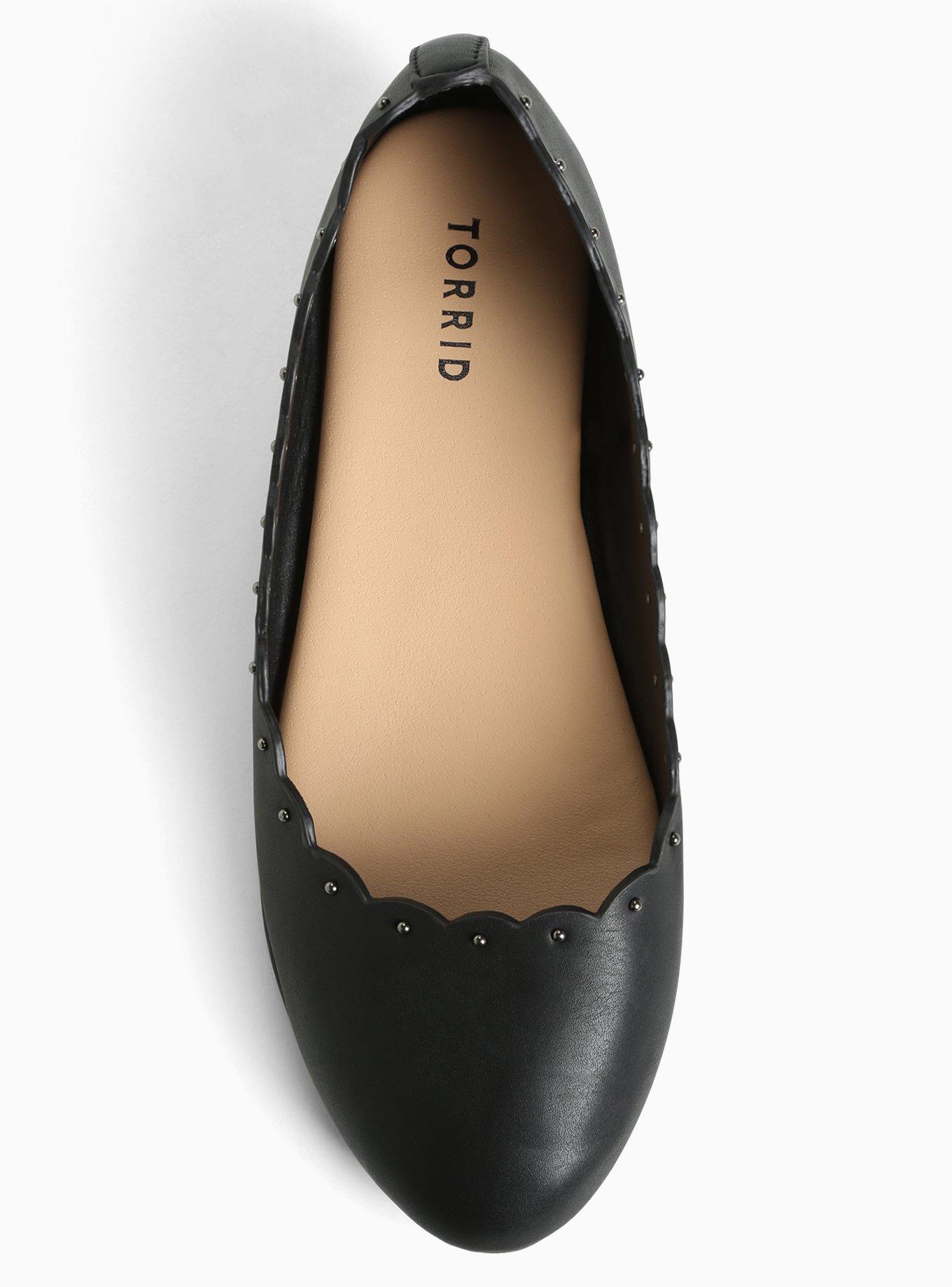 Black ballet hot sale flats wide width