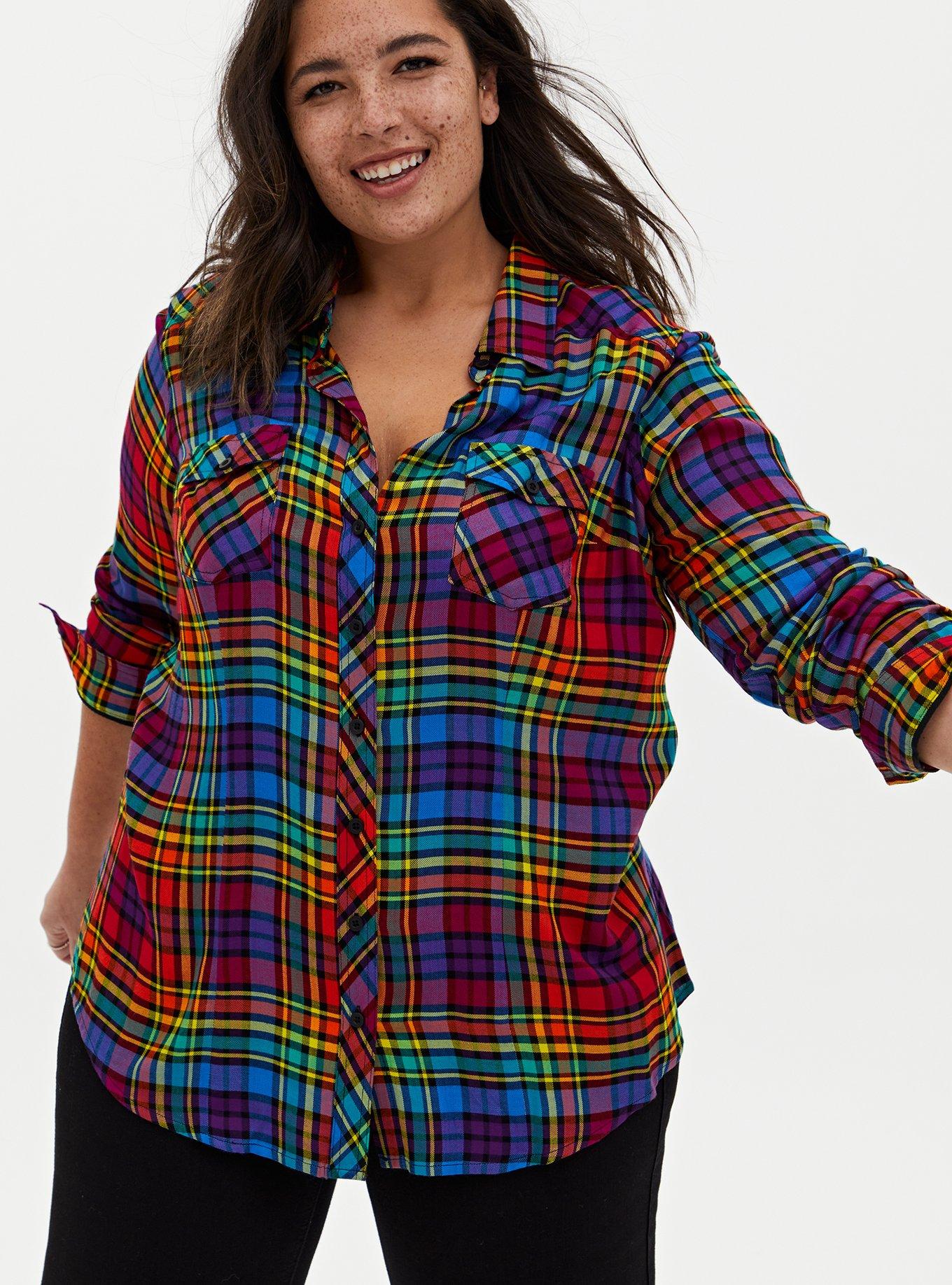 Torrid x Outlander Plus Size 6X Green Tartan Plaid Fit & Flare