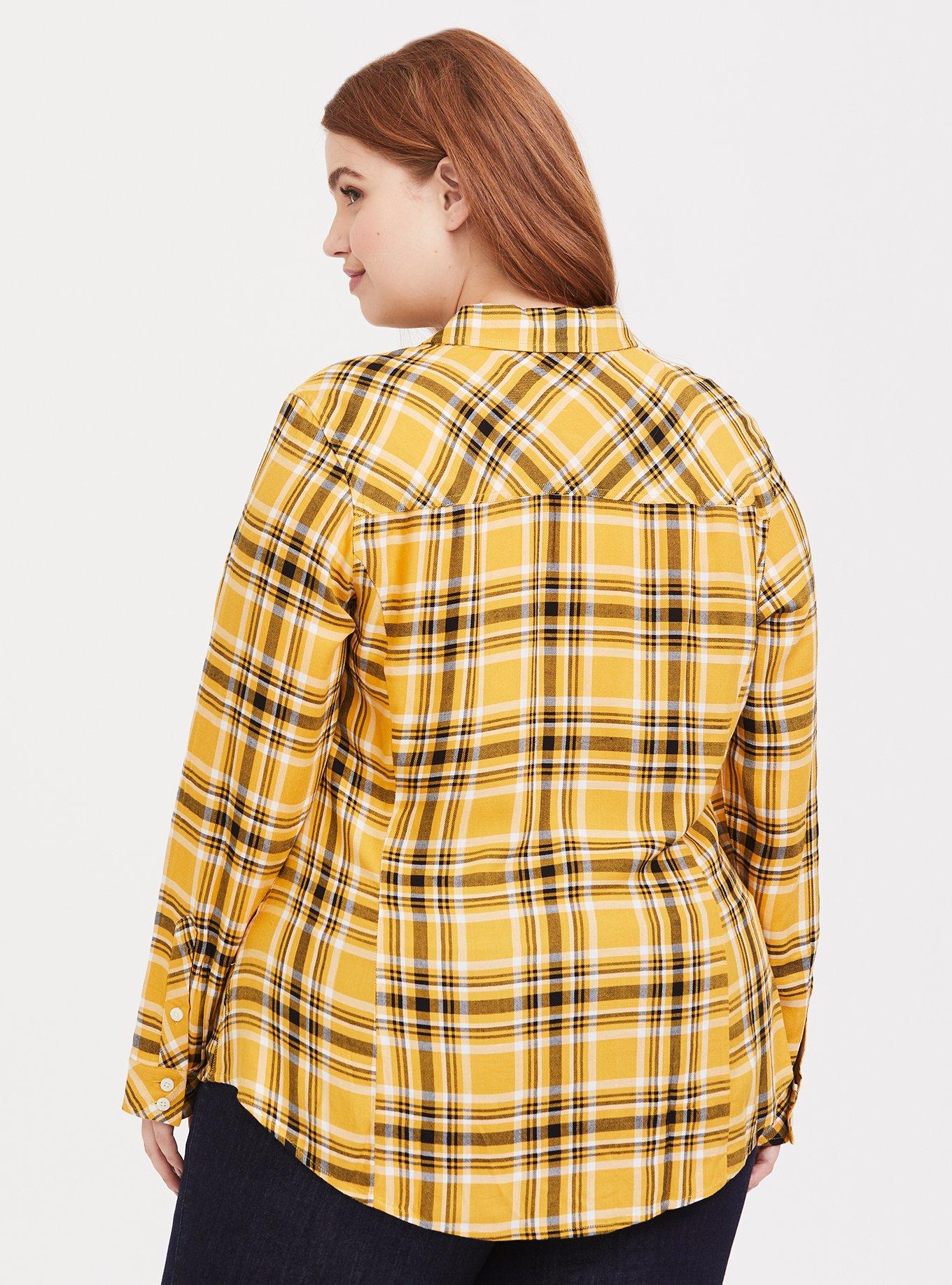 Plus Size - Challis Button-Down Long Sleeve Shirt - Torrid