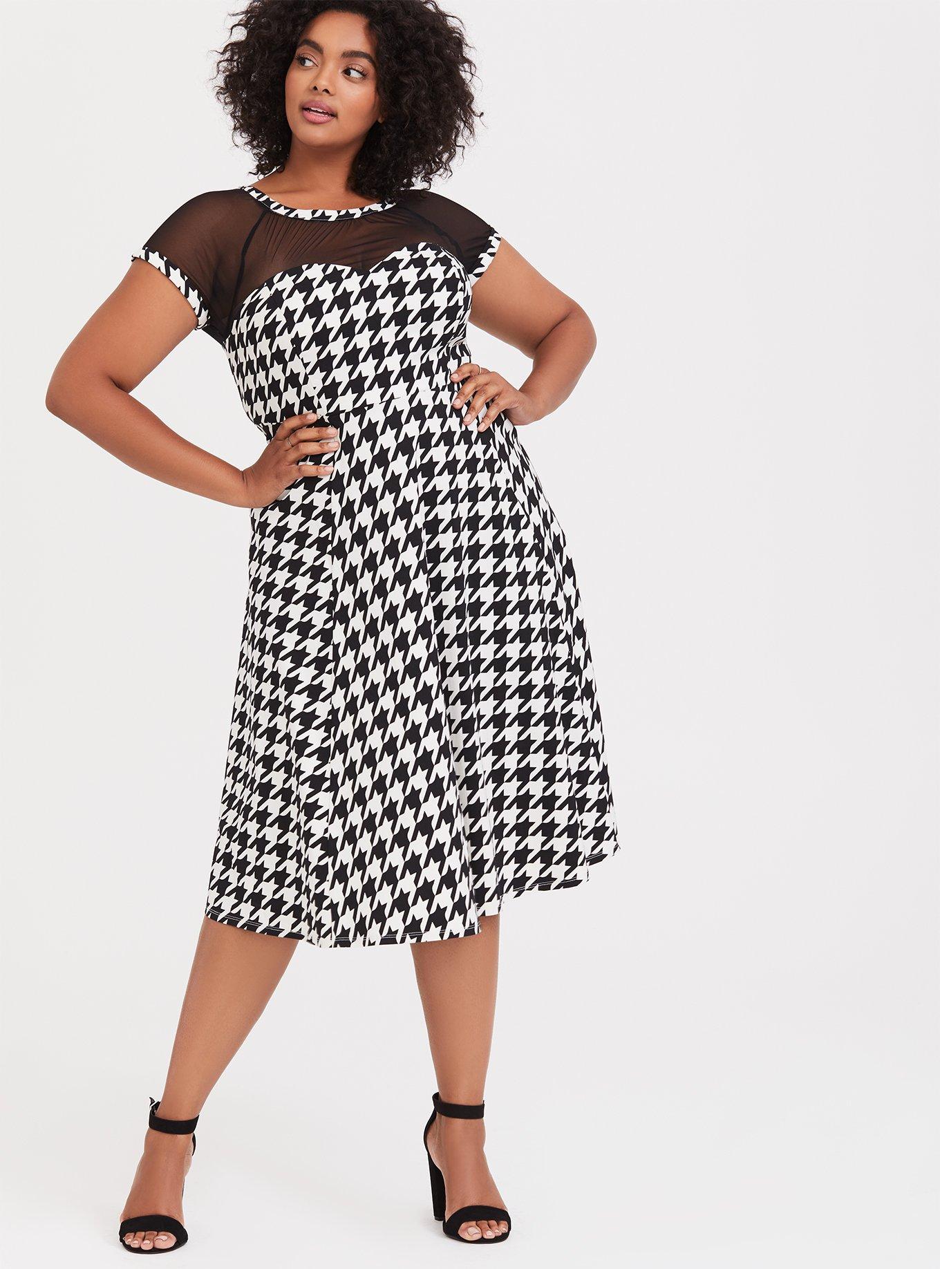 Plus Size Midi Mesh Swing Dress Torrid
