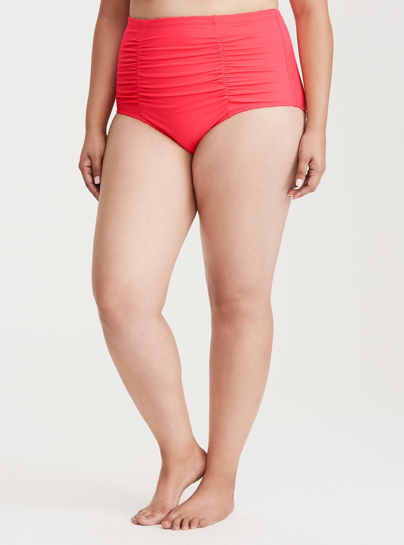 Plus Size - High-Rise Ruched Cheeky Swim Bottom - Torrid