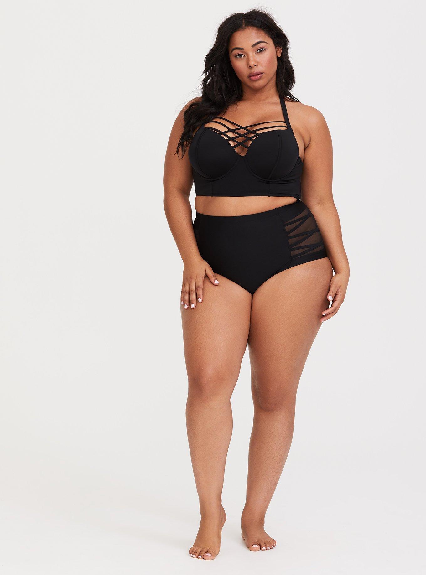 Plus Size Strappy Push Up Balconette Bikini Top Torrid