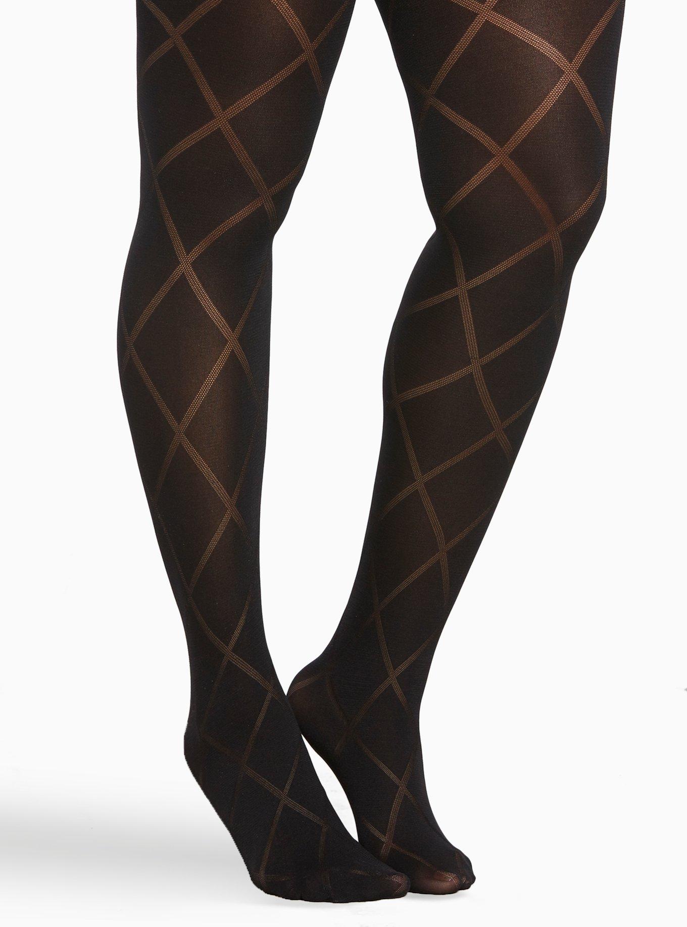 Plus Size Diamond Stitch Tights Torrid