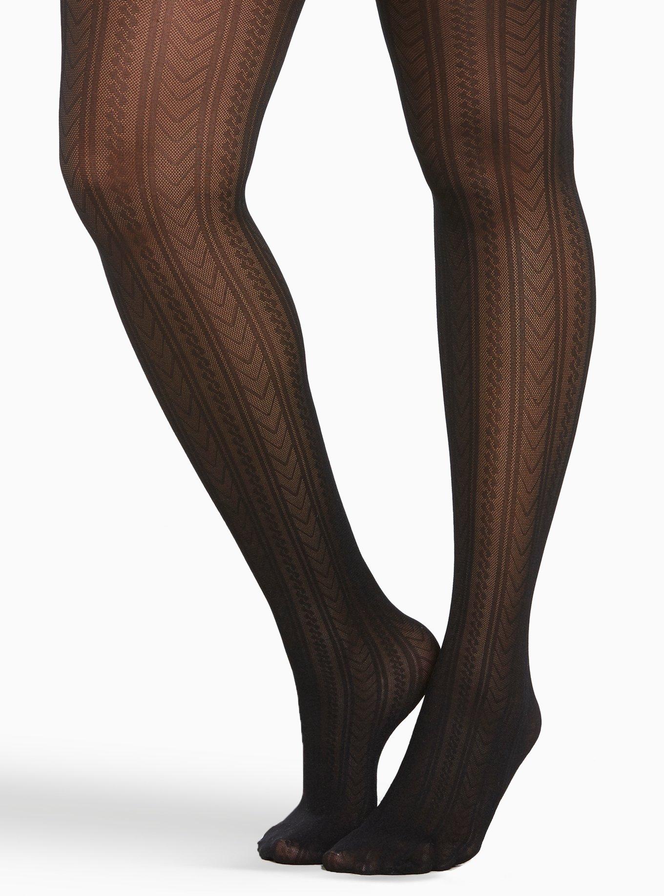 Plus Size Patterned Tights