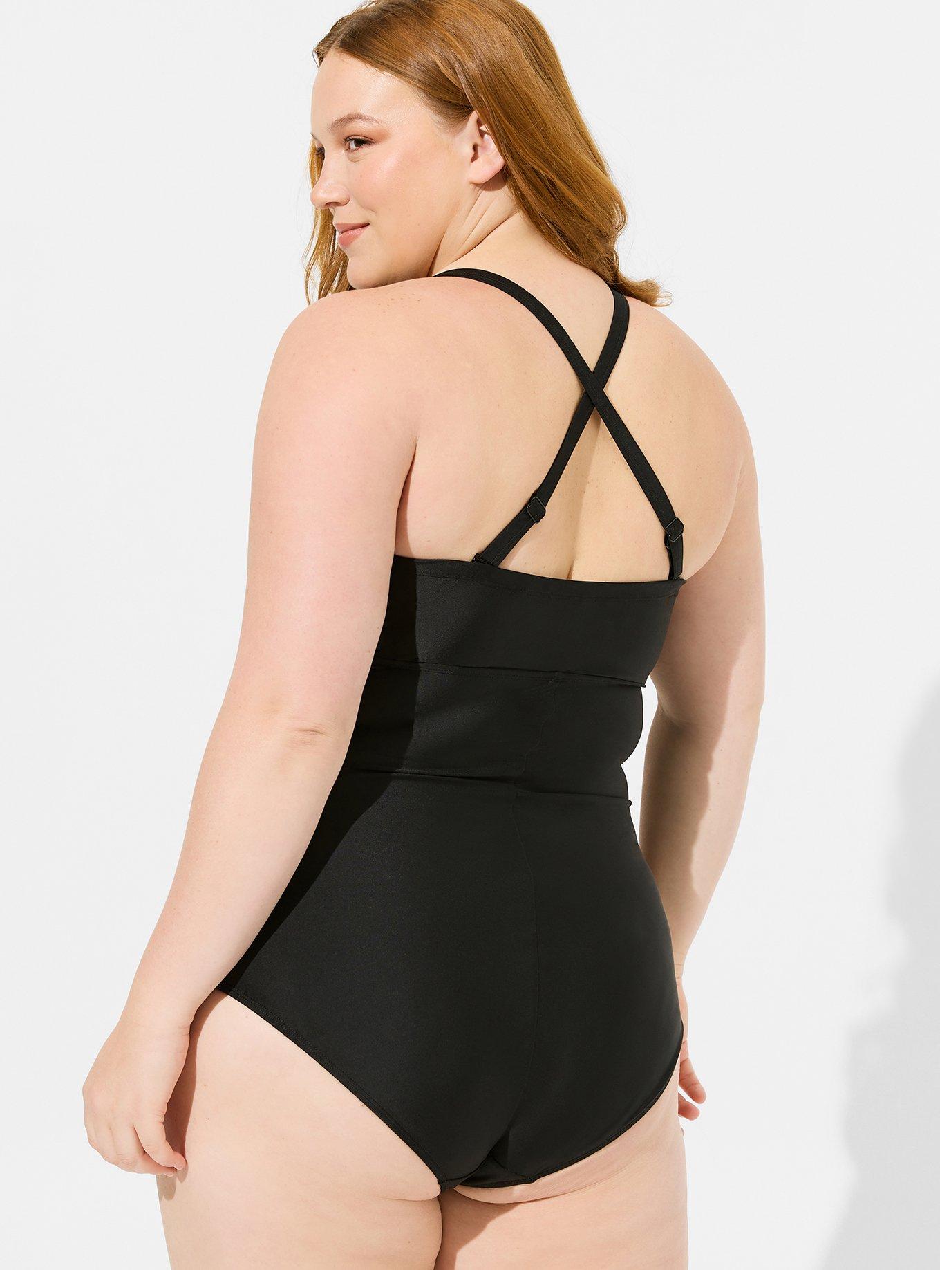Plus Size - Black & Multi Fruit Lattice Push-Up Balconette Bikini Top -  Torrid