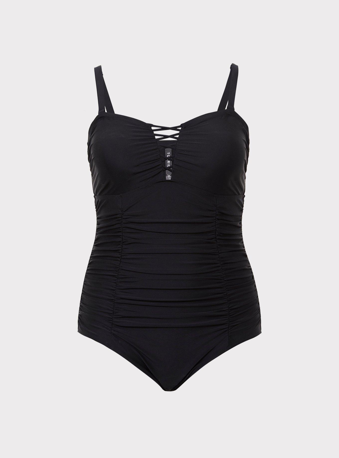 Wireless Lattice One-Piece Swimsuit