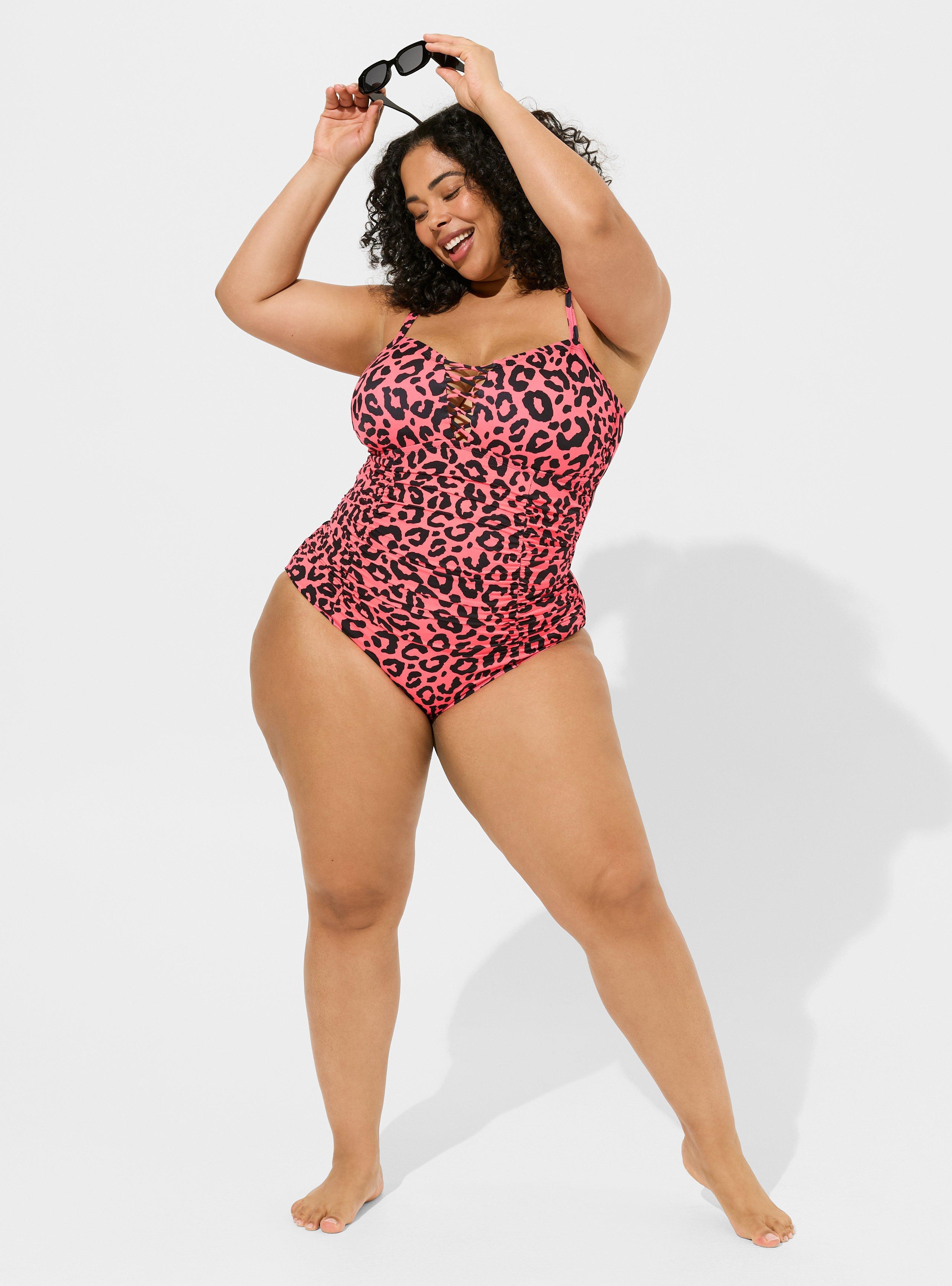 Coco Contours Chroma Bra Sized Swim Romper - Heritage