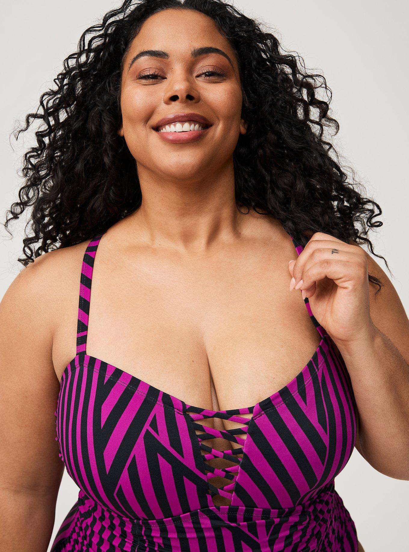 SLIM FIX LATTICE FRONT ONE PIECE