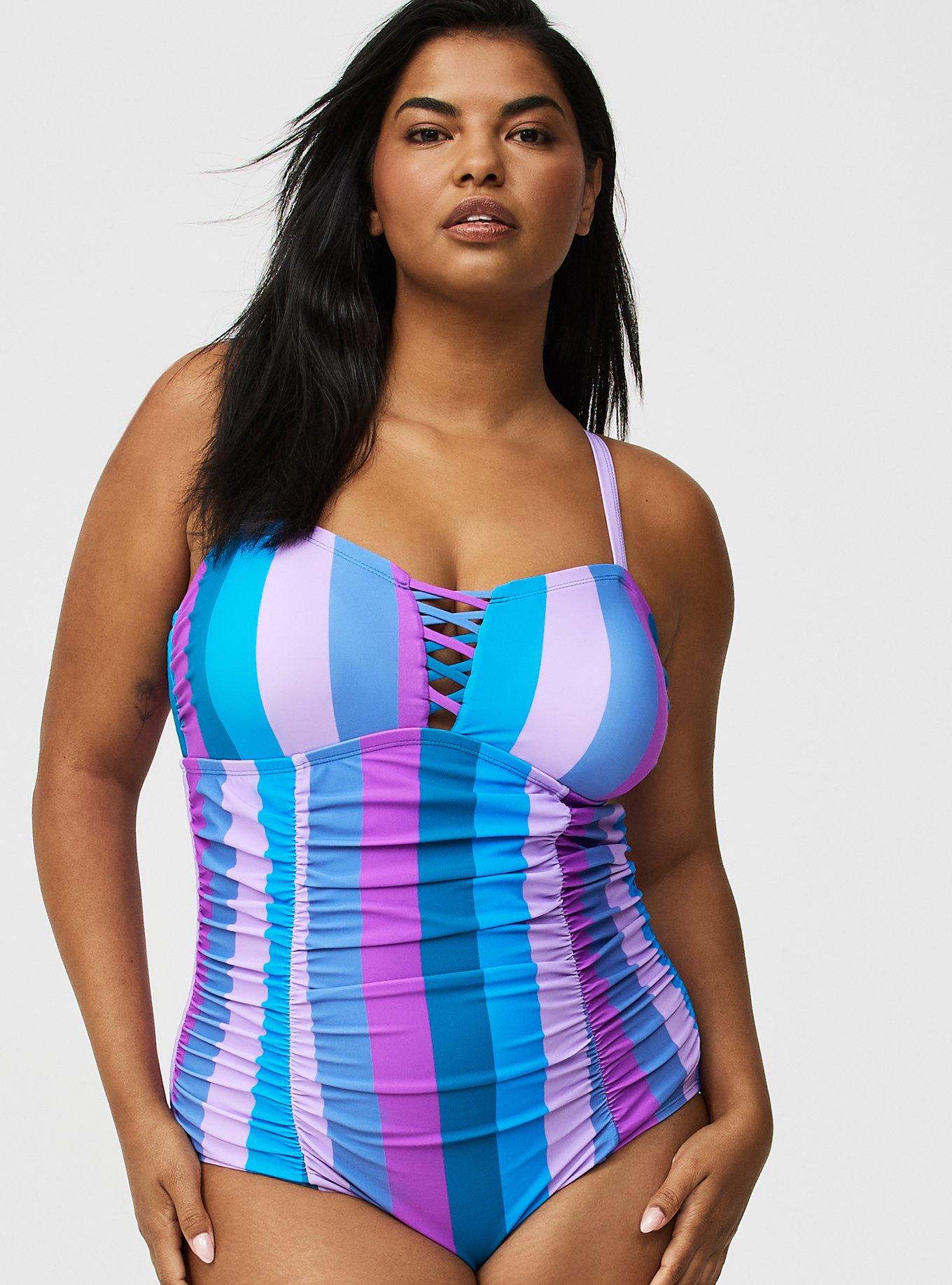 Wireless Lattice One-Piece Swimsuit