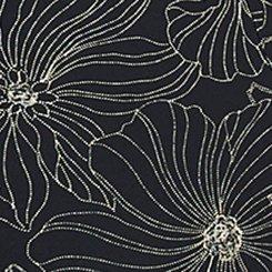 Slim Fix Wireless Lattice Front One Piece, TRACED FLORAL DEEP BLACK, swatch