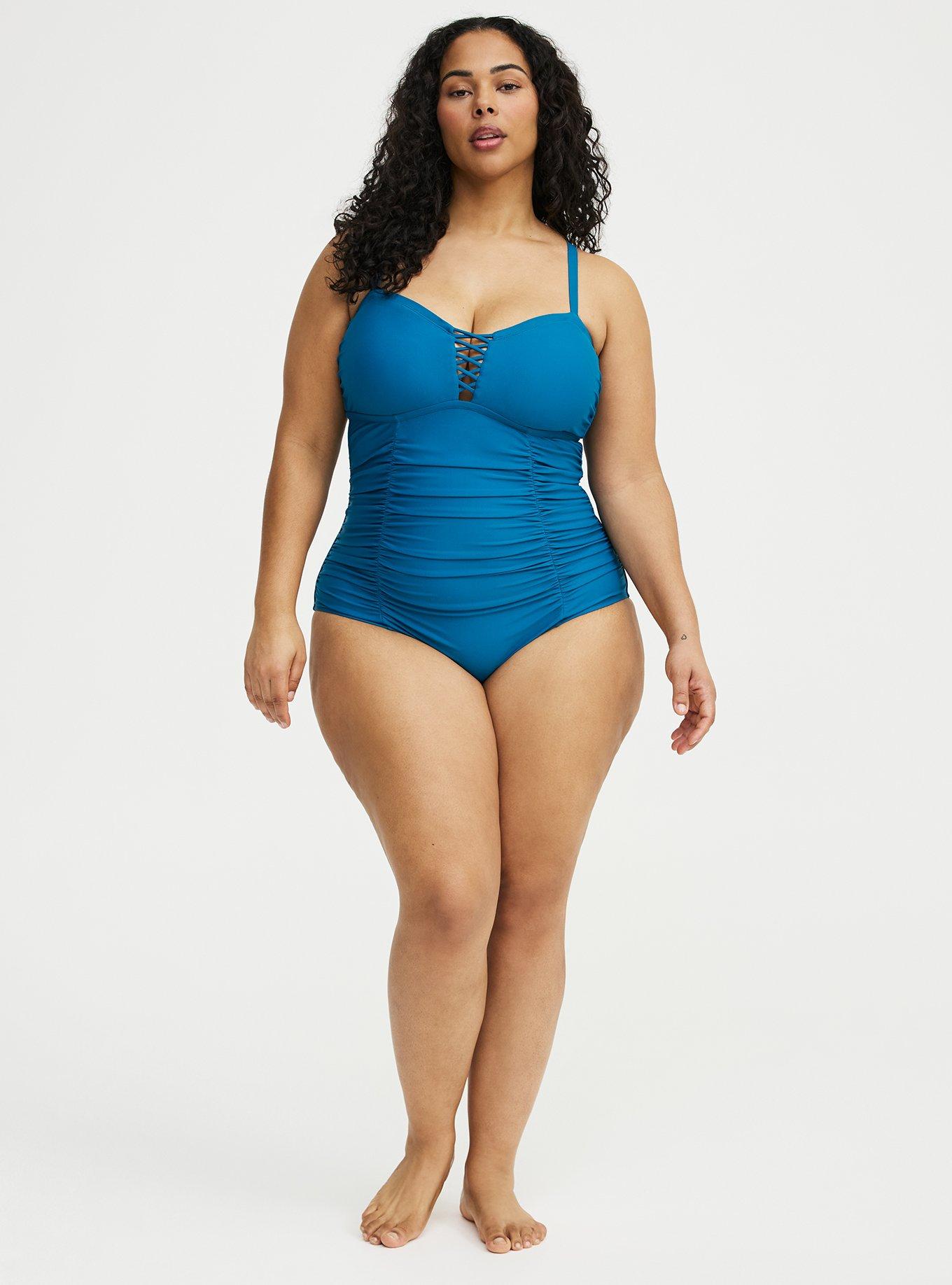 Slim Fix Lattice One Piece Swimsuit, COSMO SWIM, alternate