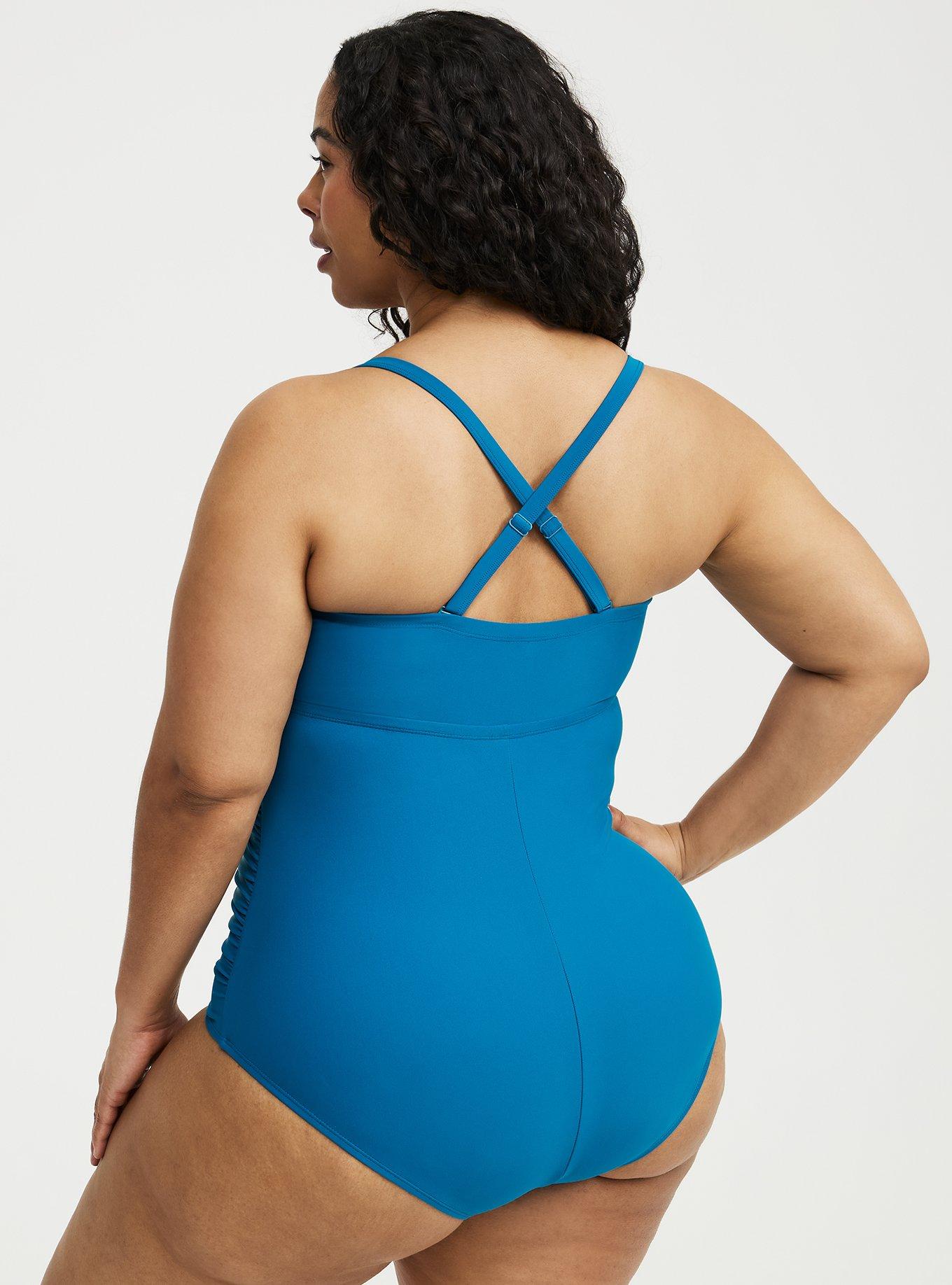 Slim Fix Lattice One Piece Swimsuit, COSMO SWIM, alternate