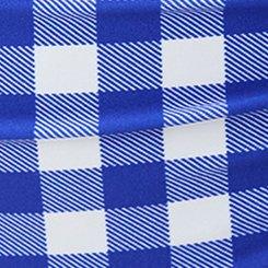 Slim Fix Lattice One Piece Swimsuit, LOVELY GINGHAM BLUE, swatch