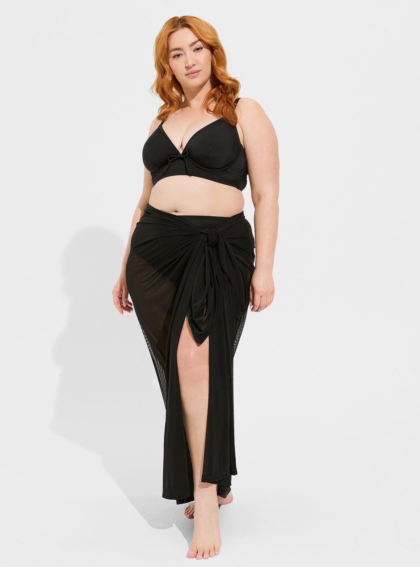 Plus size mesh store swim cover up