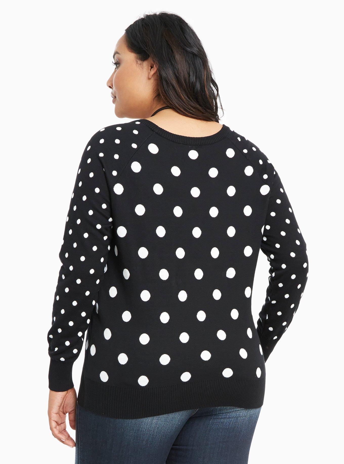 Plus size polka dot on sale sweater