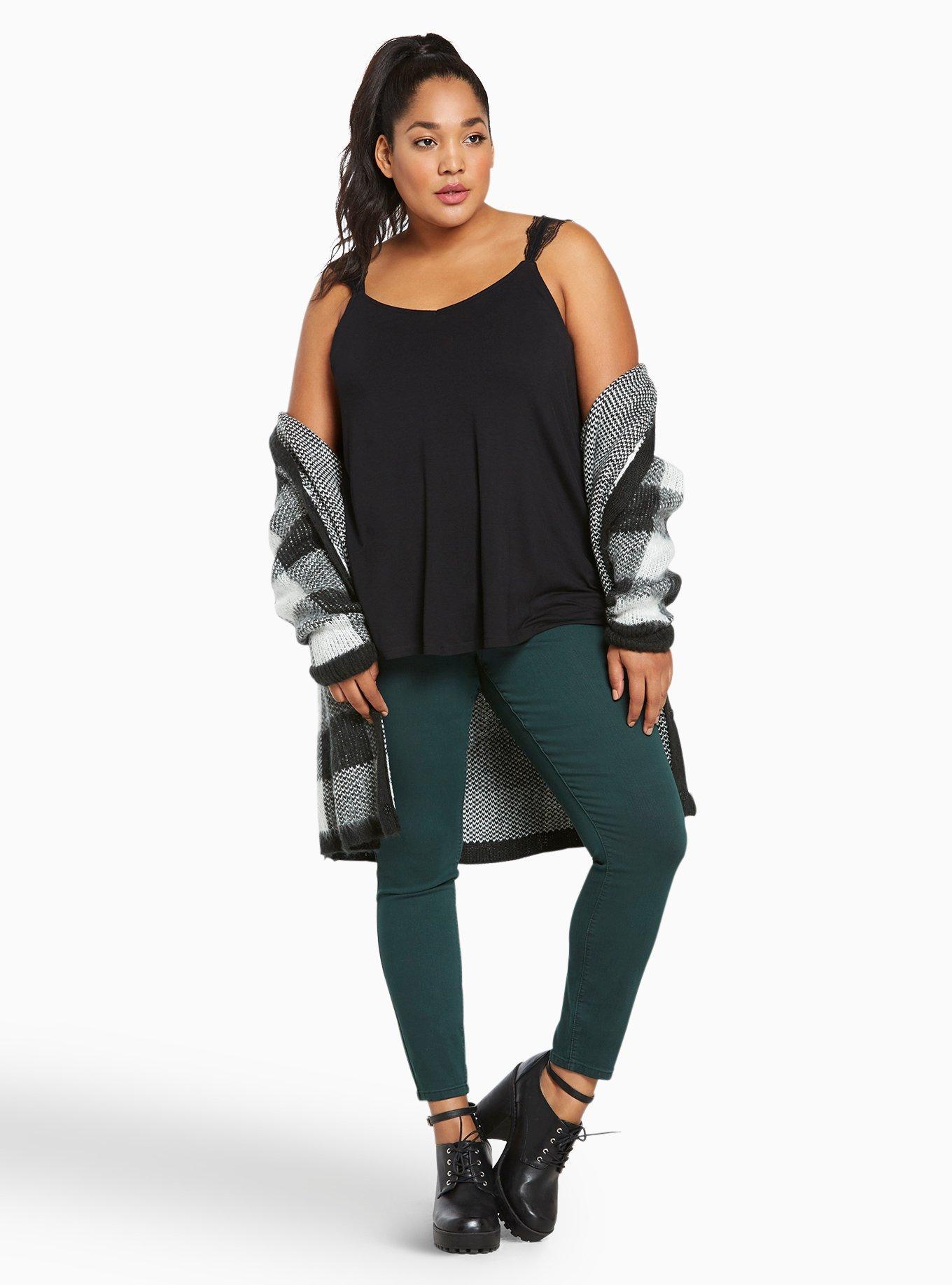 Torrid Jeggings - Dark Green Wash, , alternate