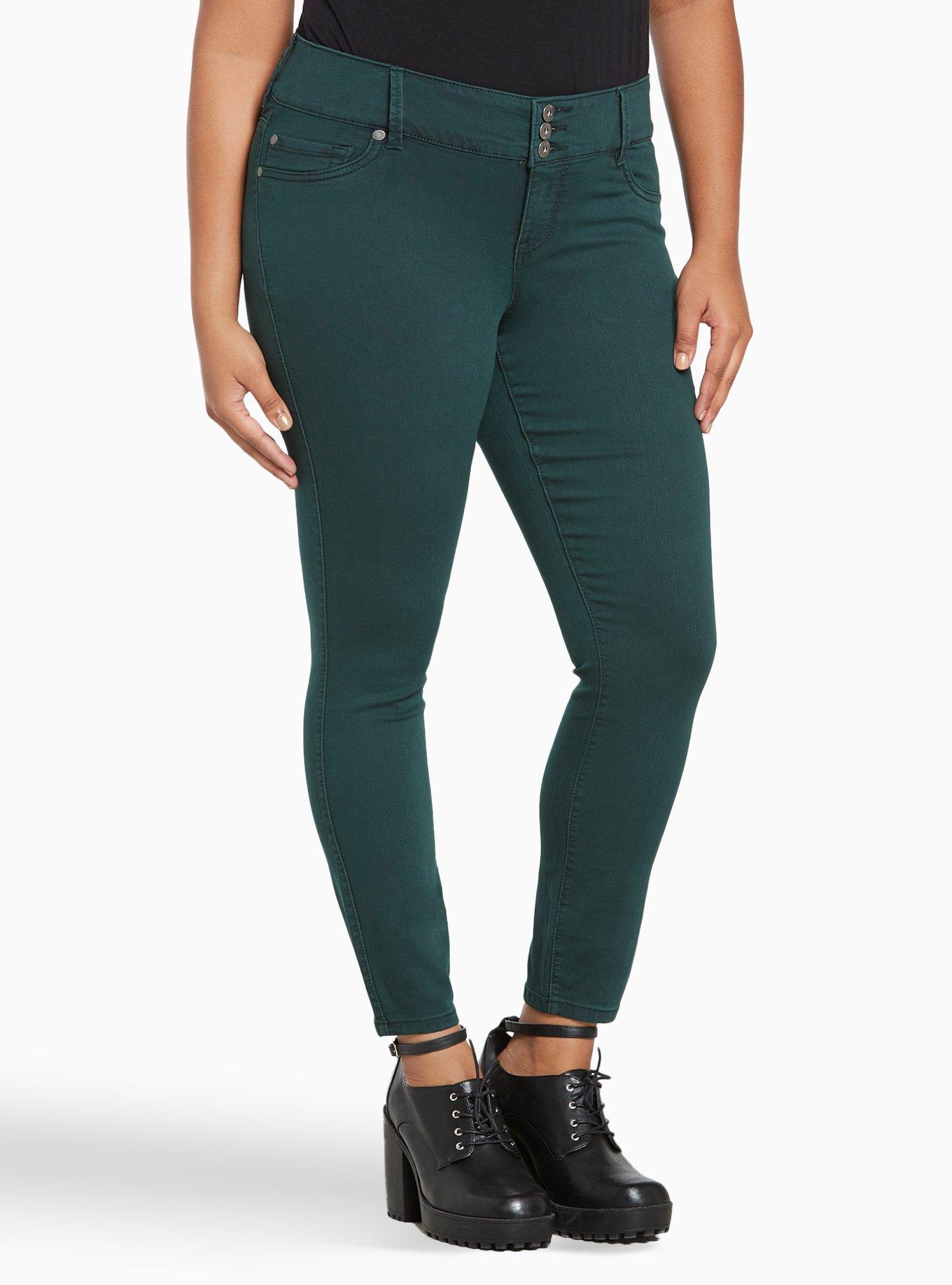 Torrid Jeggings - Dark Green Wash, , hi-res