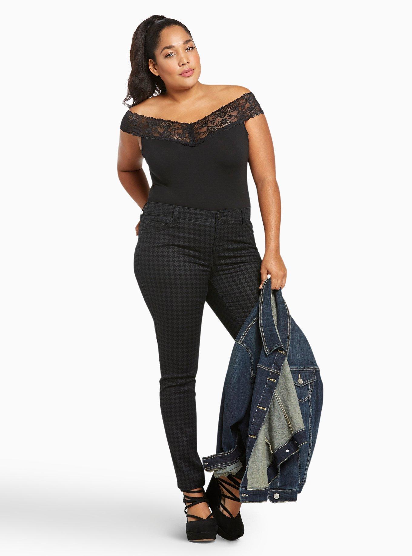 Luxe Stretch Skinny Pant - Houndstooth Print, HOUNDSTOOTH PLAID, alternate