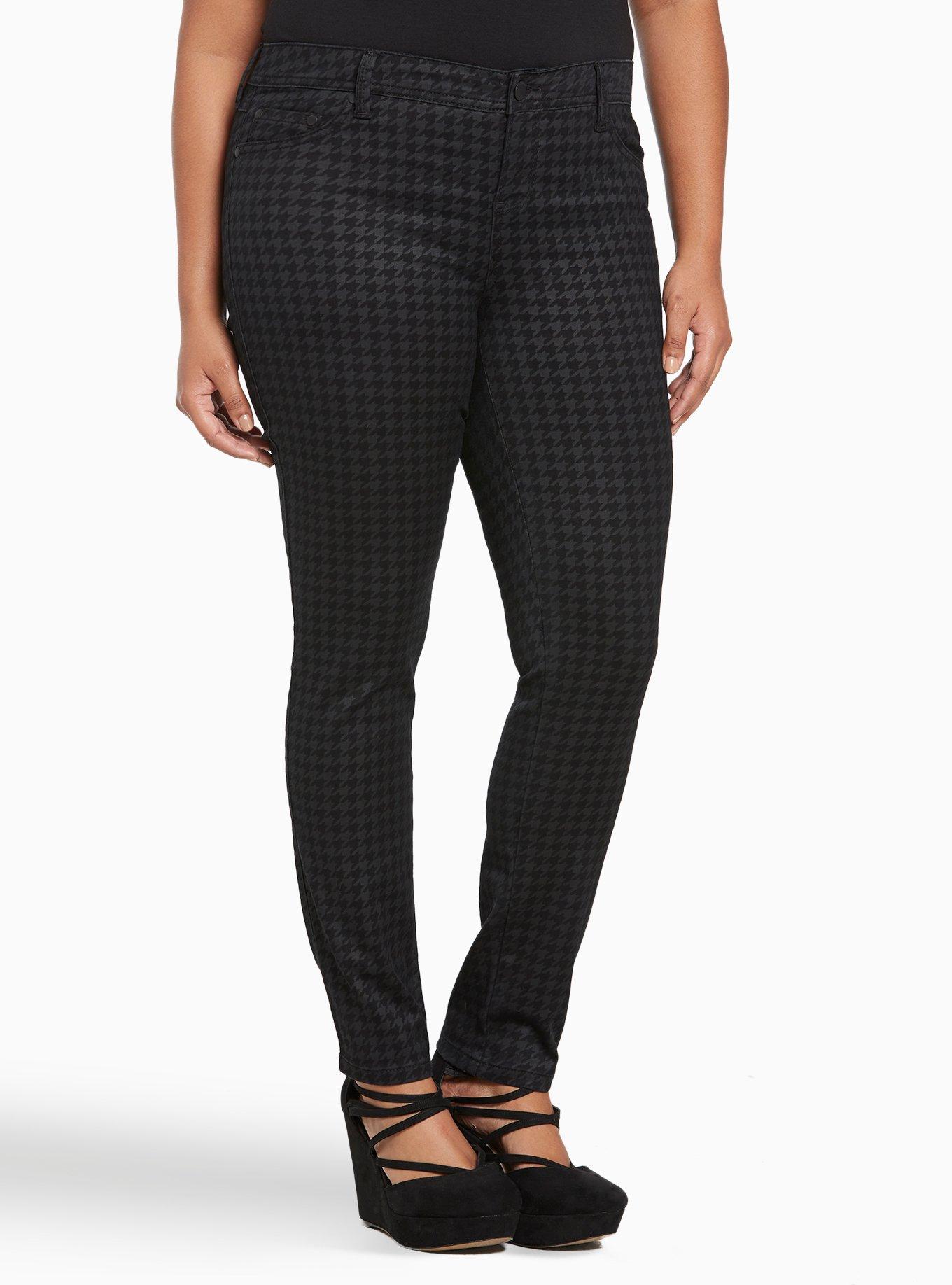 Luxe Stretch Skinny Pant - Houndstooth Print, HOUNDSTOOTH PLAID, hi-res