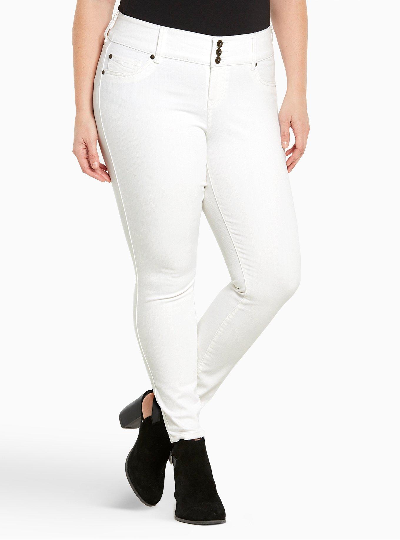 White plus shop size jeggings