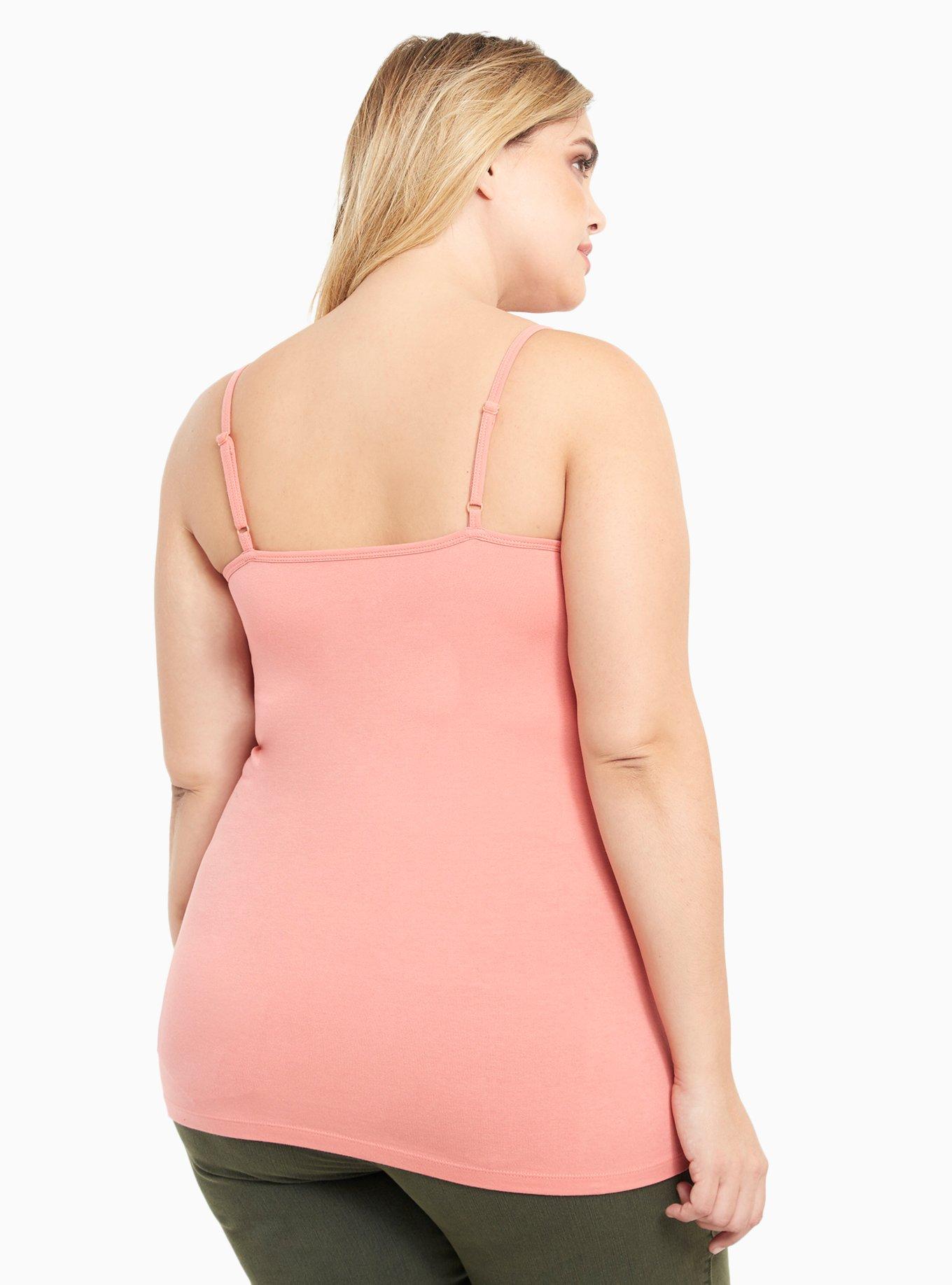 Plus Size Coral Lace Up Foxy Cami, NONEC, alternate