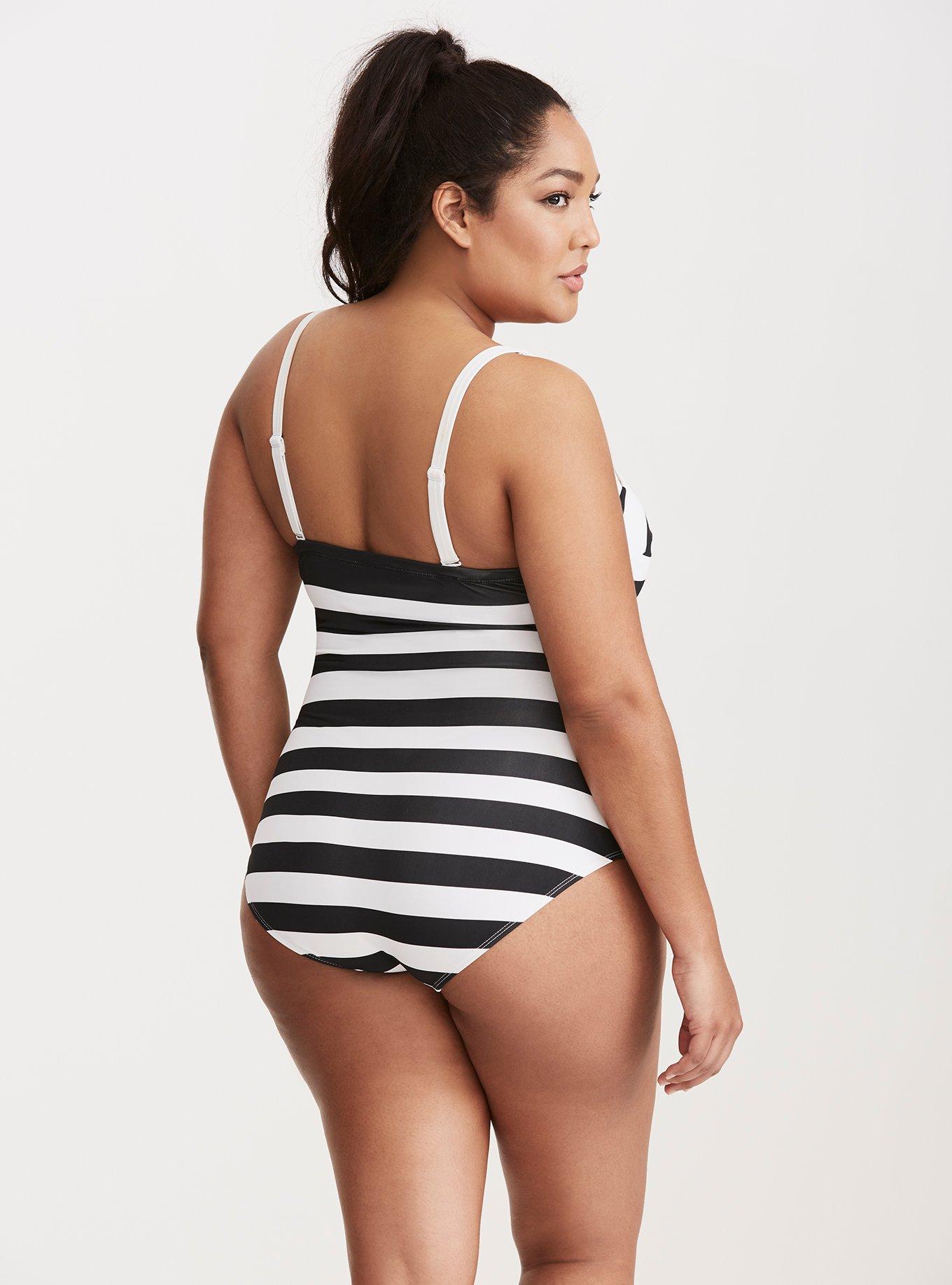 Mixed Stripes One-Piece Swimsuit - Women - Ready-to-Wear