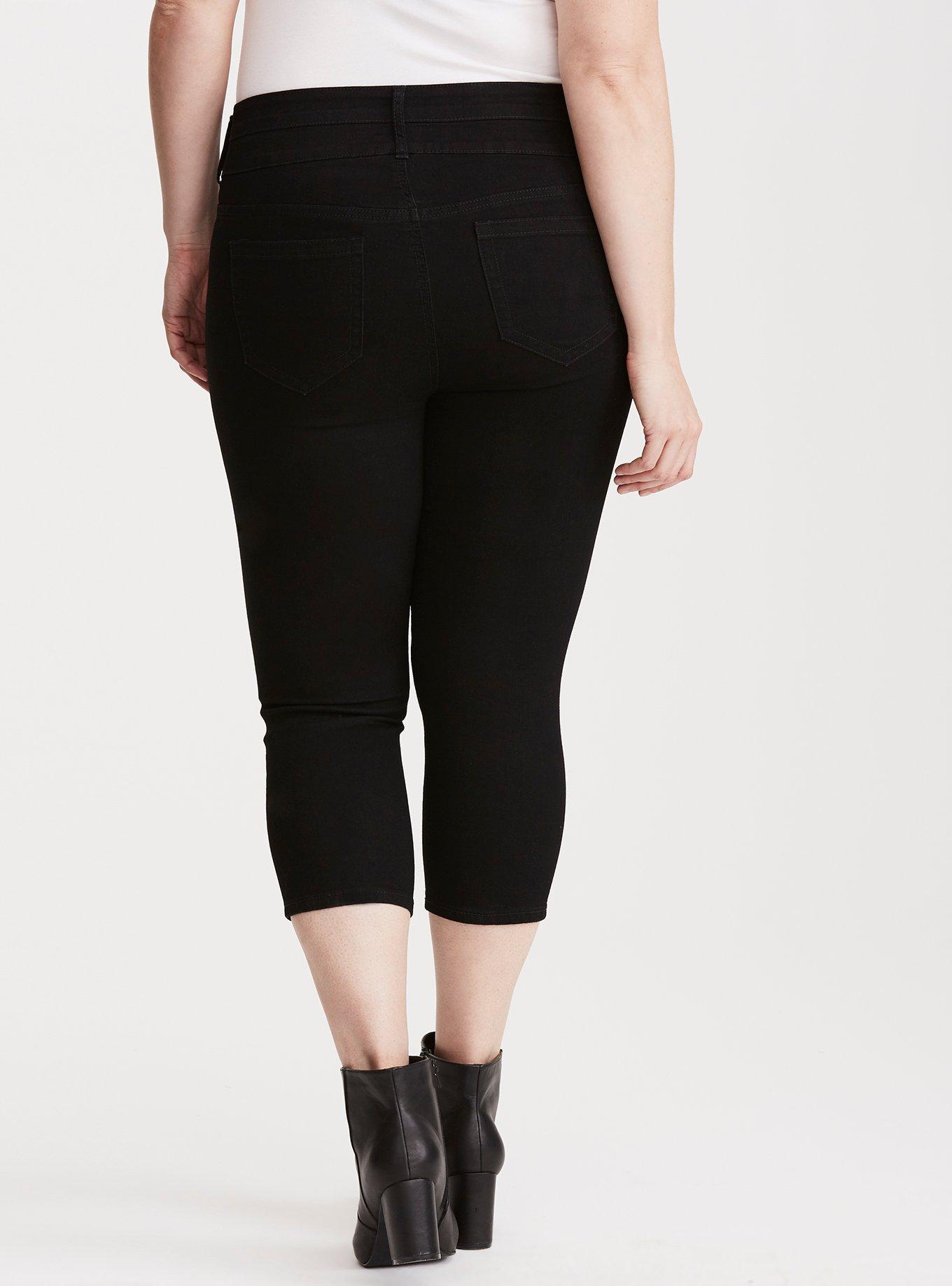 Plus Size Torrid Cropped High-Rise Skinny Jeans - Black Wash, NONEC, alternate