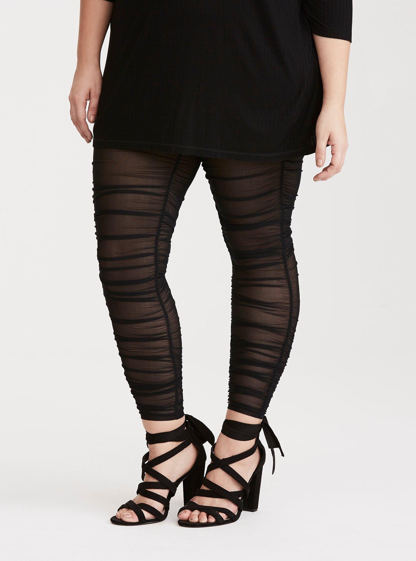 torrid, Pants & Jumpsuits, Torrid Ruched Mesh Ankle Leggings