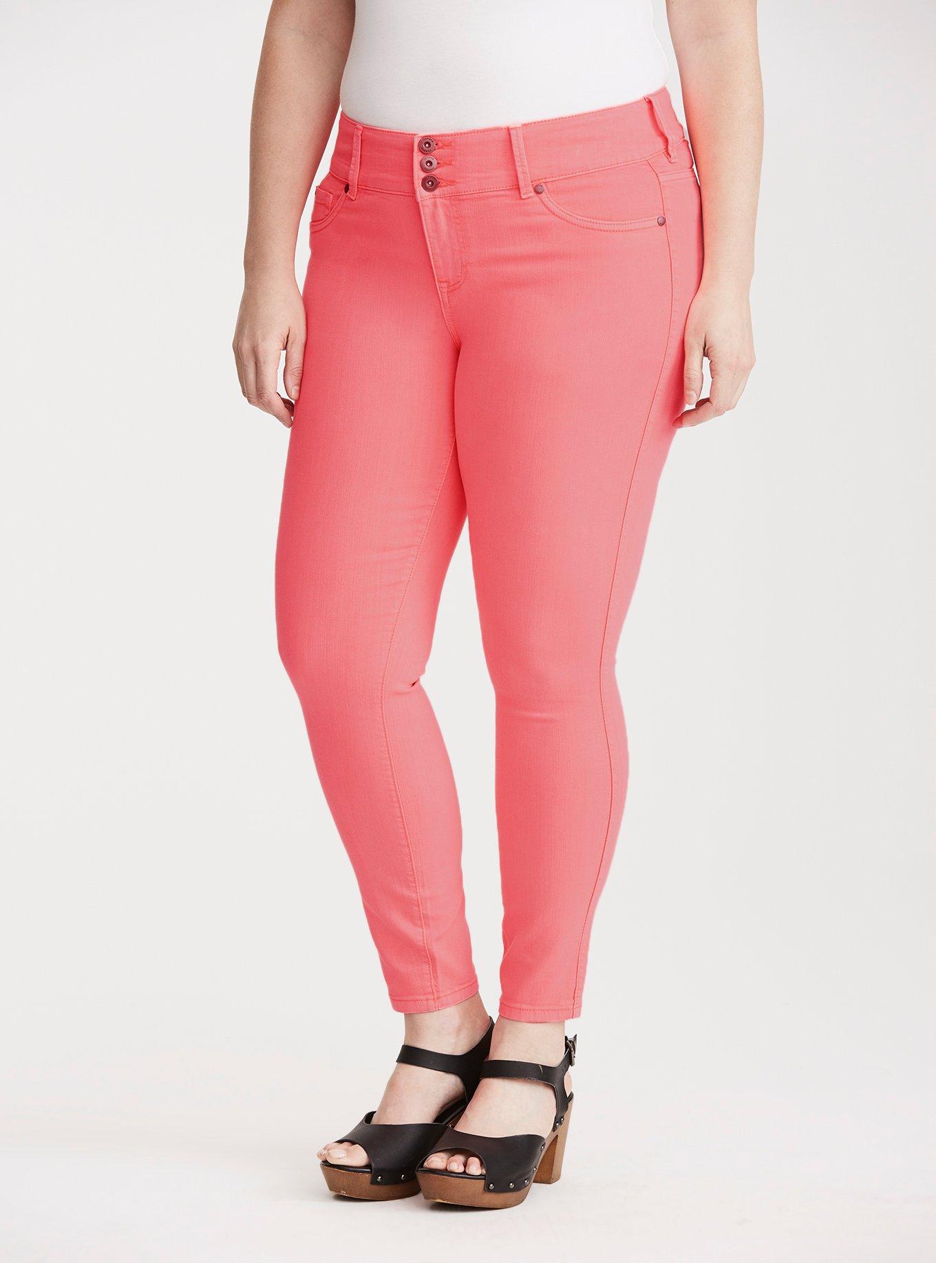 Jegging - Neon Pink Wash, PINK, alternate